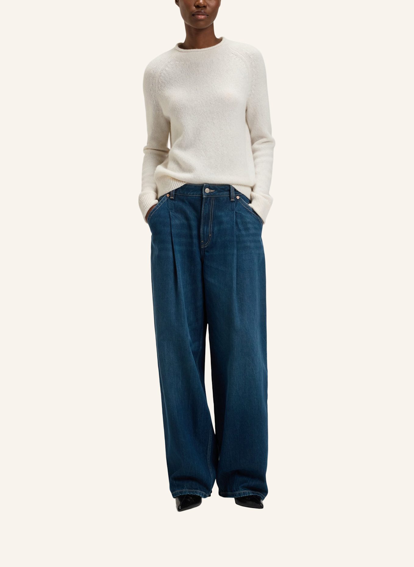 BOSS Pullover C_FESPERANASY: WEISS