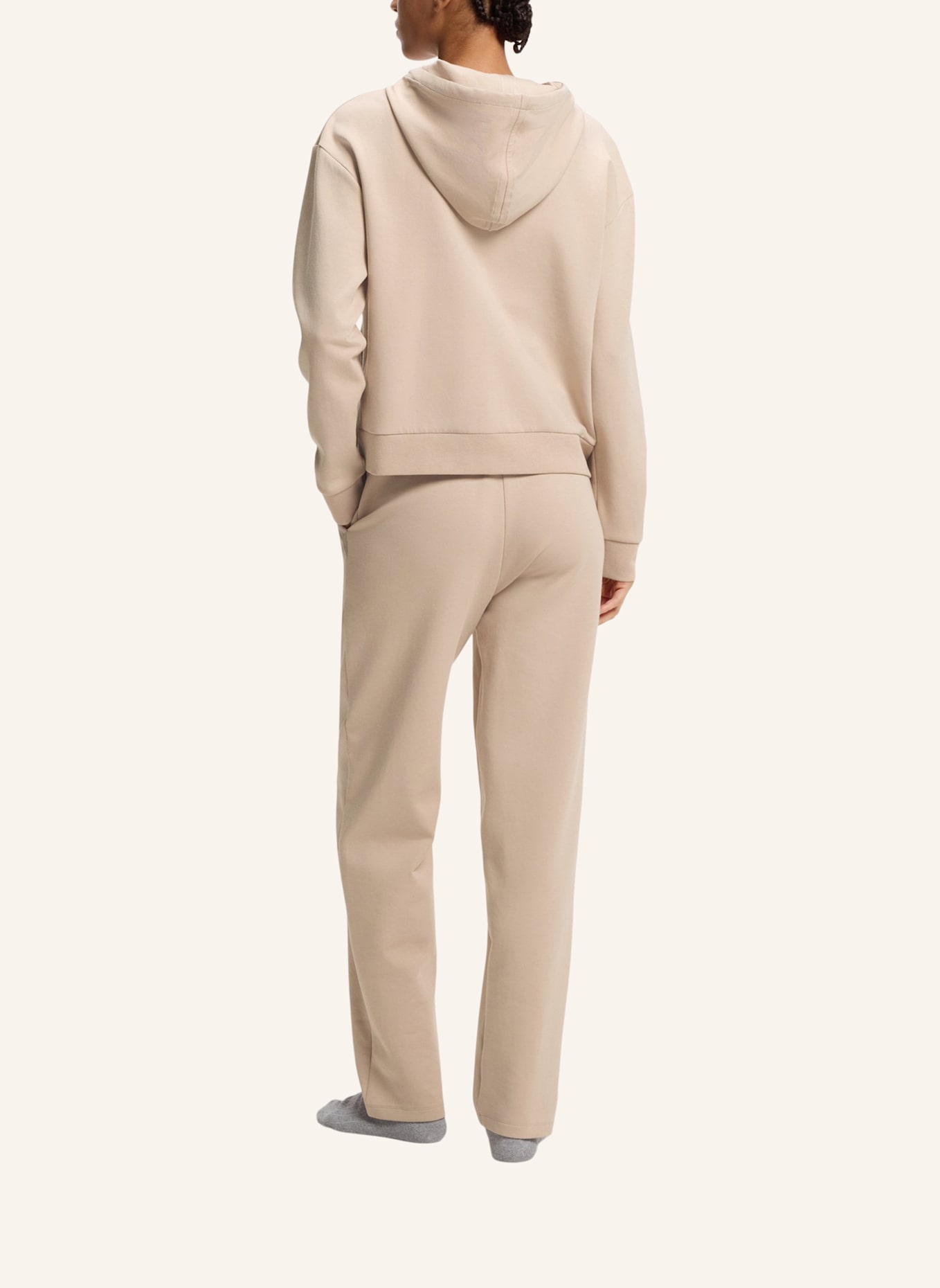 BOSS Loungewear Jacke SHINY B_JACKET H.: BEIGE