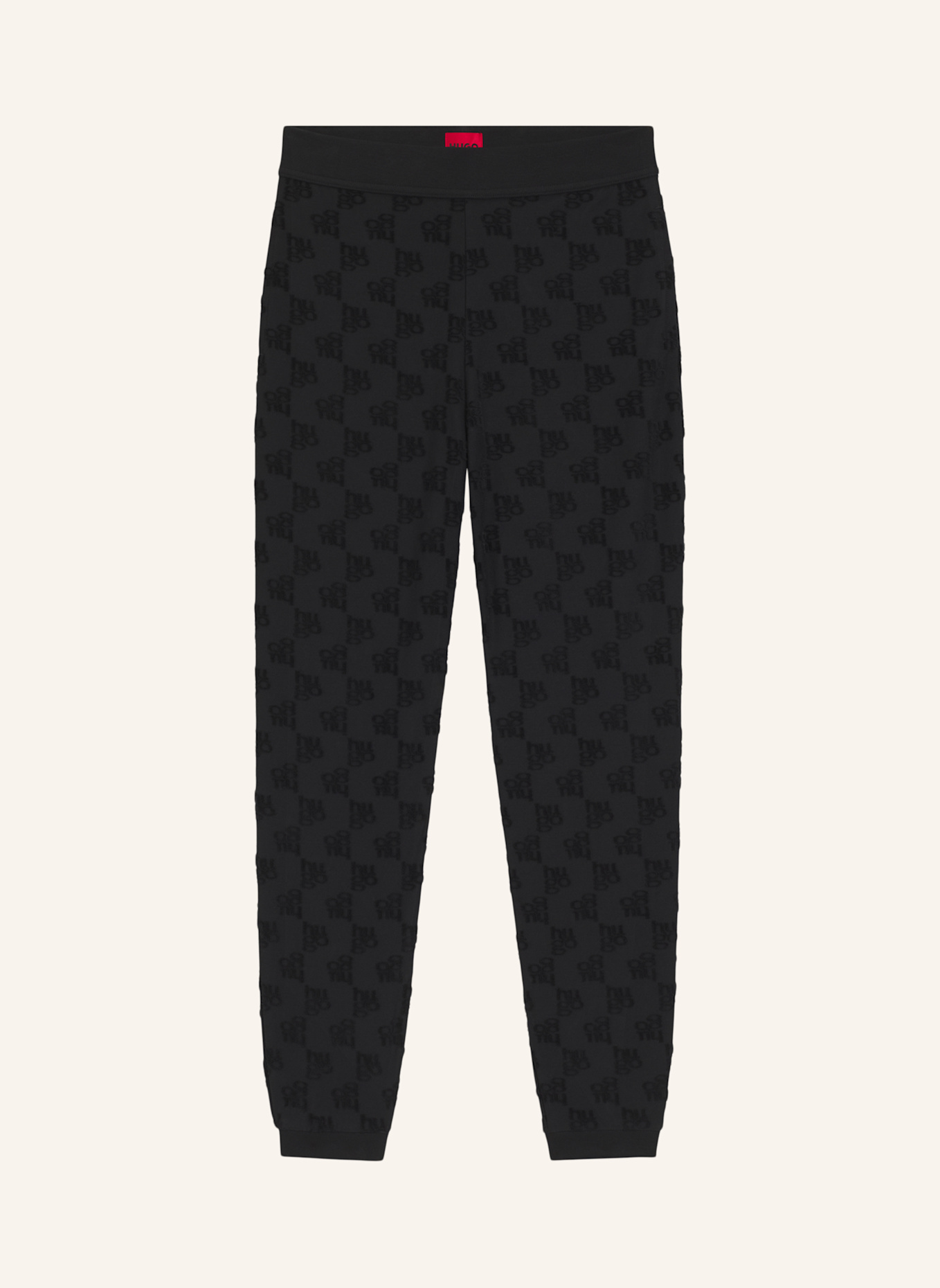 HUGO Loungewear Unterteil TERRYMONOGRAM_PANTS: SCHWARZ