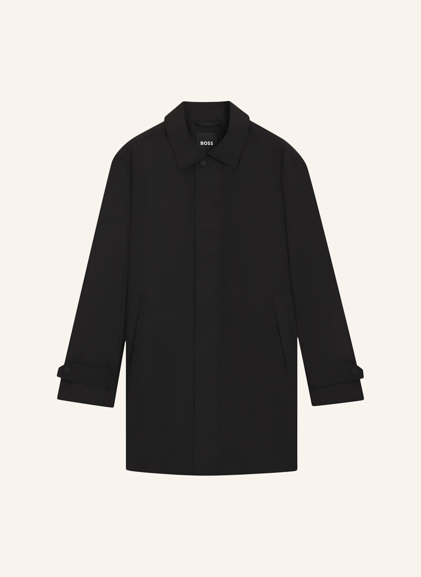 BOSS Klassischer Mantel P-JARED-GORETEX-253F Regular Fit: SCHWARZ