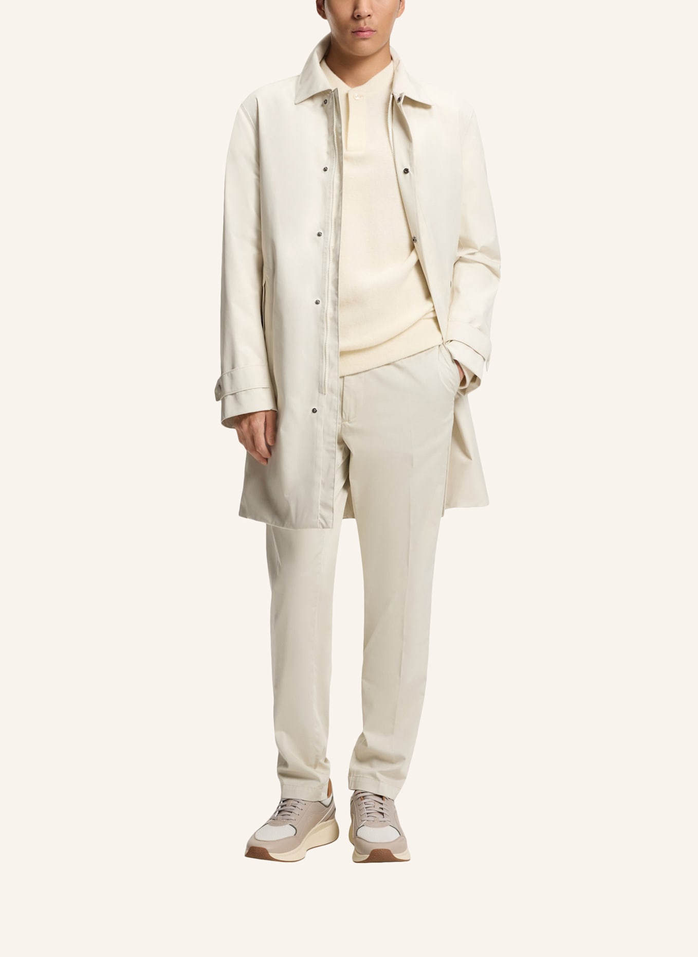 BOSS Klassischer Mantel P-JARED-GORETEX-253F Regular Fit: WEISS