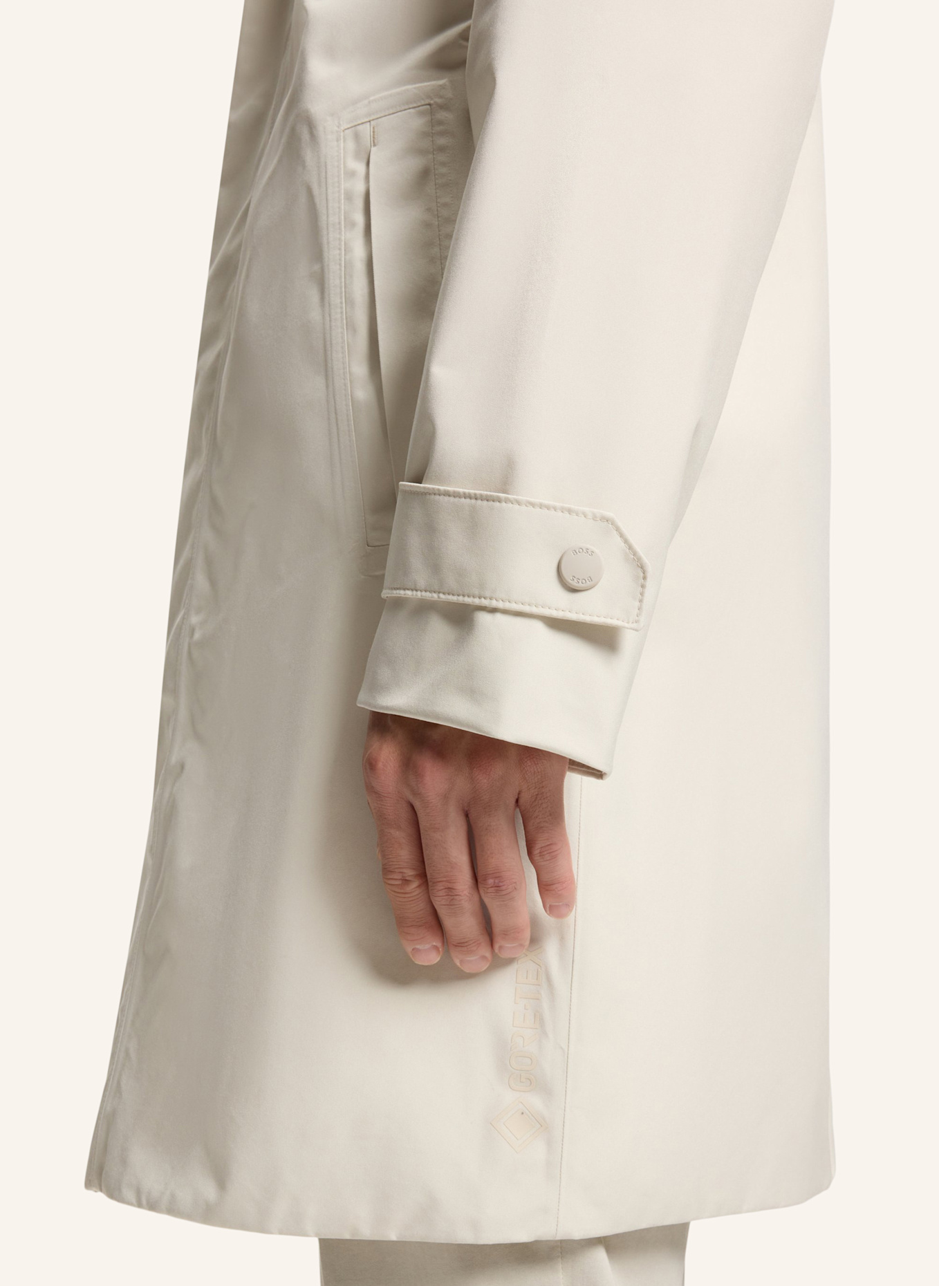 BOSS Klassischer Mantel P-JARED-GORETEX-253F Regular Fit: WEISS