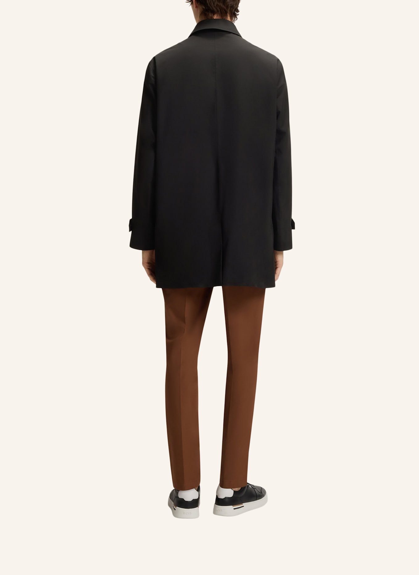 BOSS Klassischer Mantel P-JARED-GORETEX-253F Regular Fit: SCHWARZ