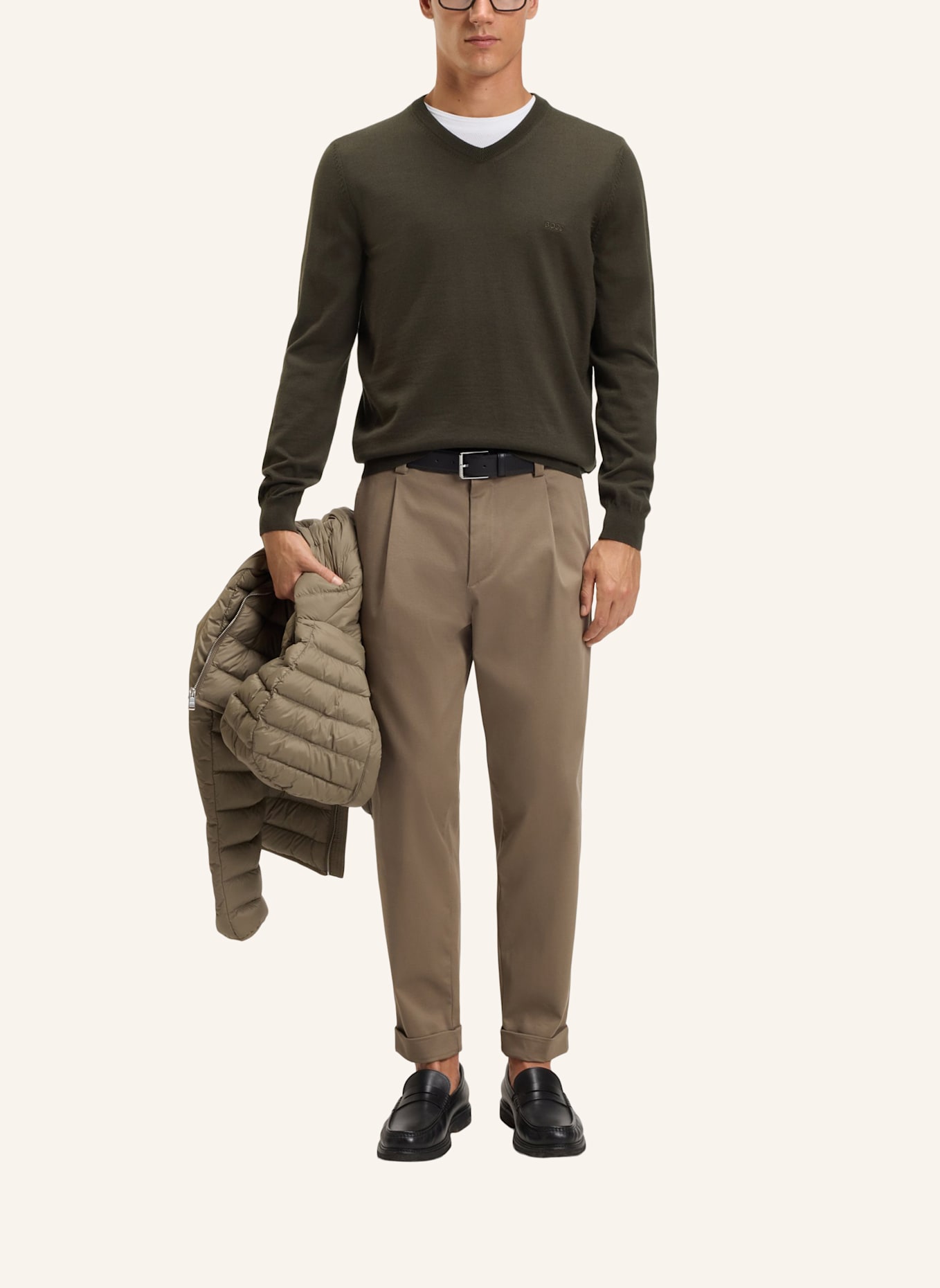 BOSS Pullover BARAM-L Regular Fit: HELLGRÜN