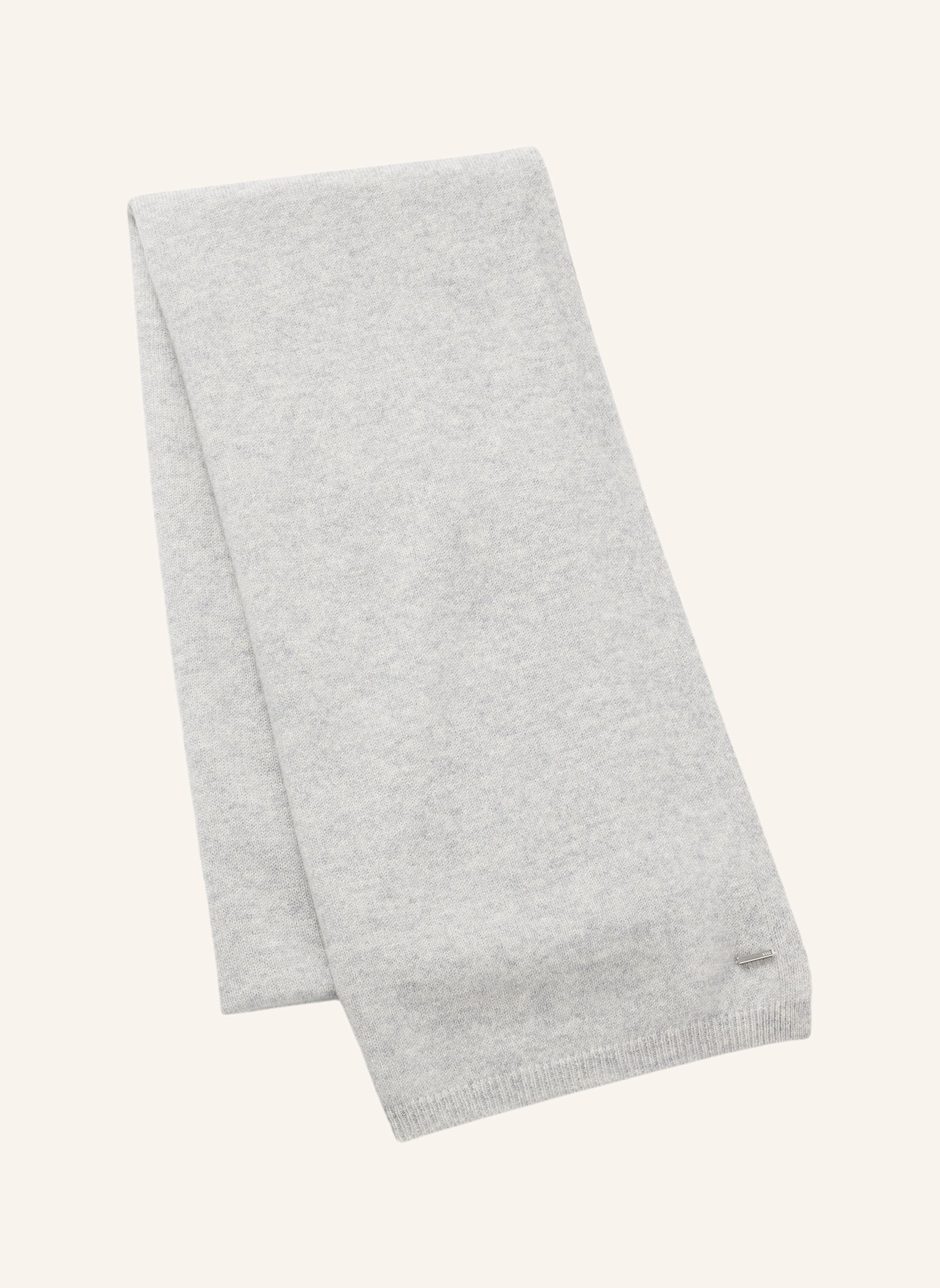 BOSS Strickschal LASCONA_SCARF: HELLGRAU