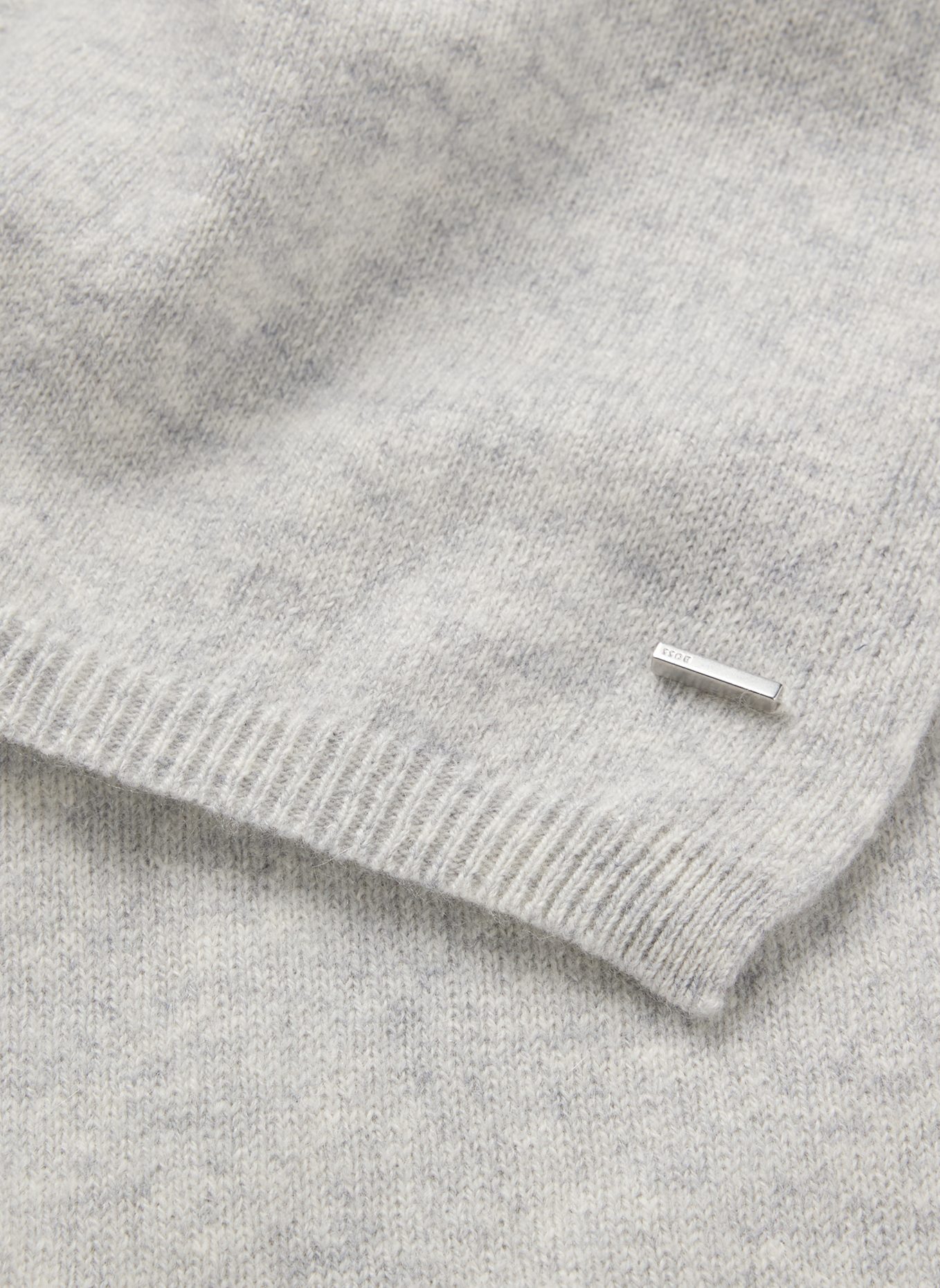 BOSS Strickschal LASCONA_SCARF: HELLGRAU
