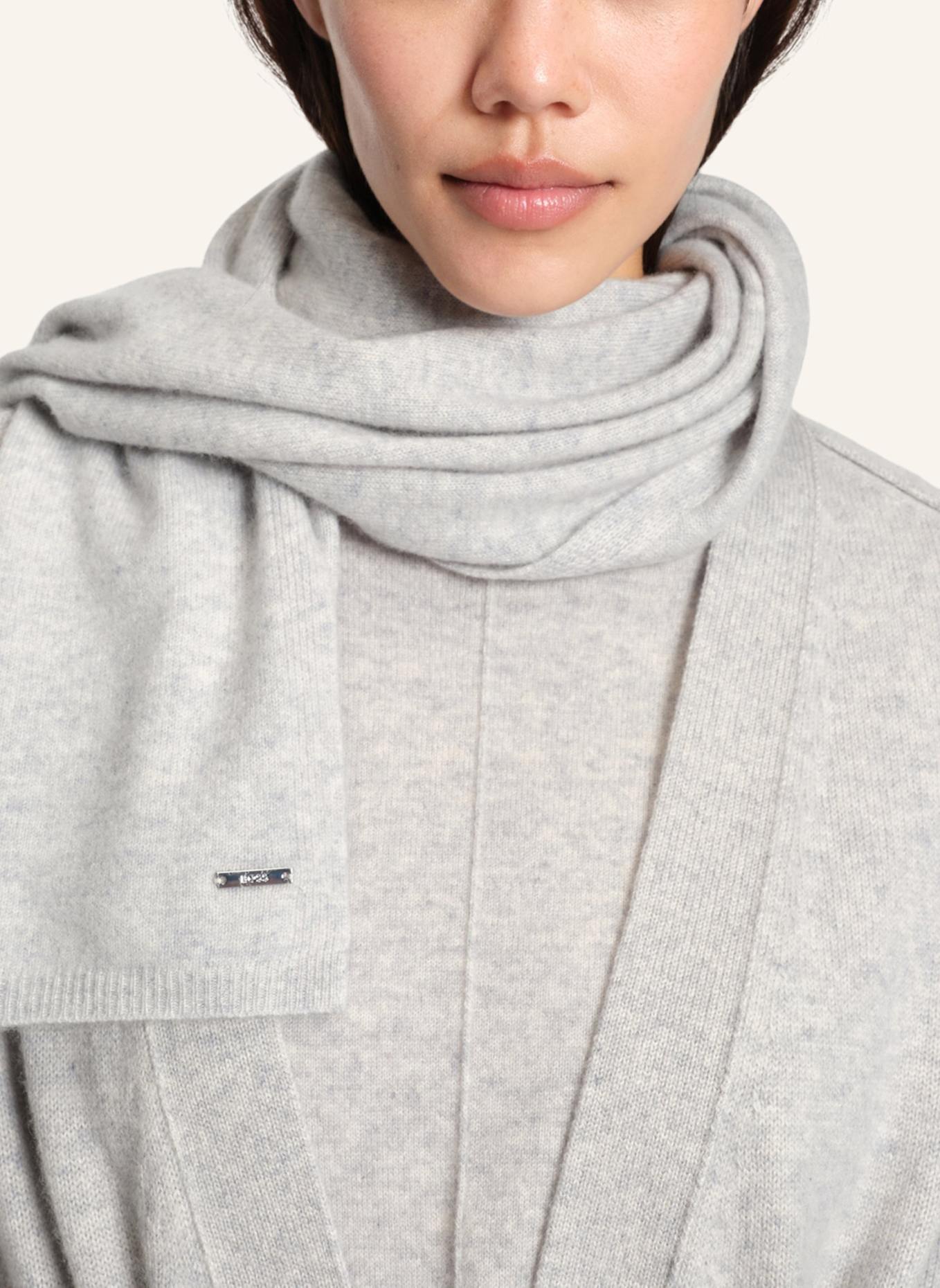 BOSS Strickschal LASCONA_SCARF: HELLGRAU