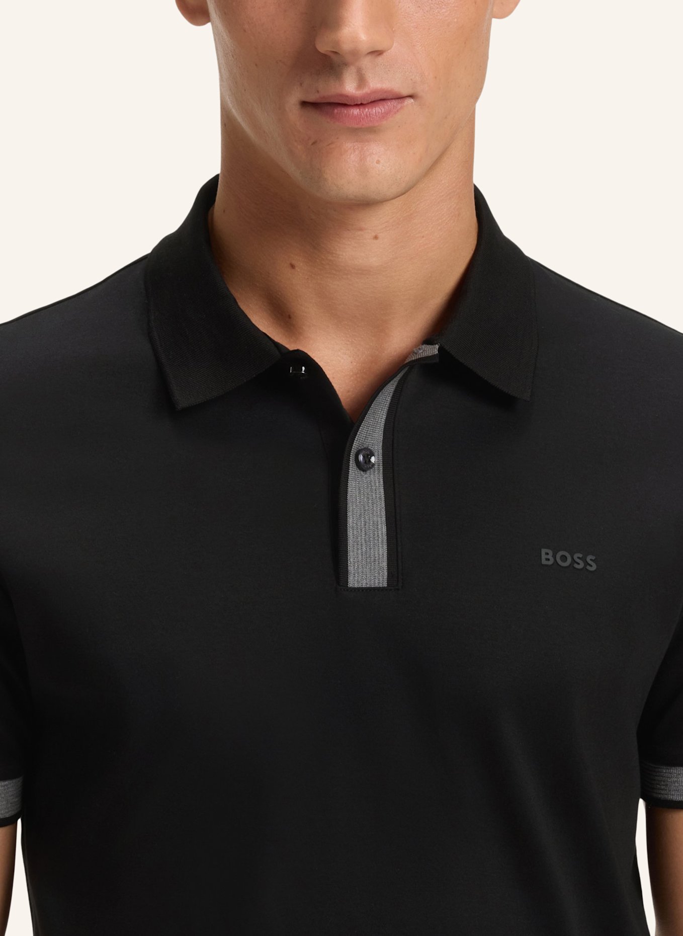 BOSS Poloshirt H-PHILLIPSON 200 Slim Fit: SCHWARZ