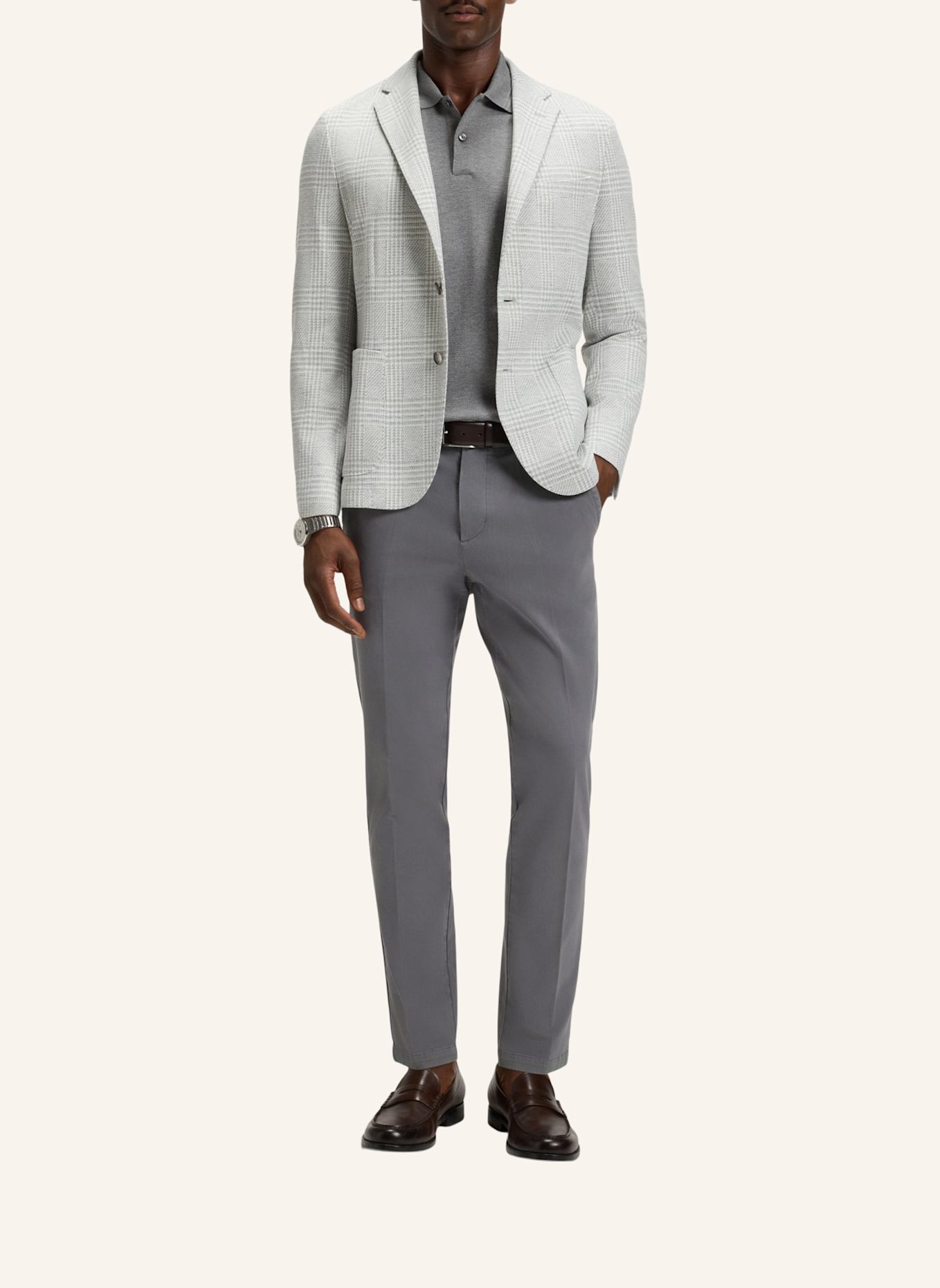 BOSS Casual Hose H-KAITON1 Slim Fit: DUNKELGRAU