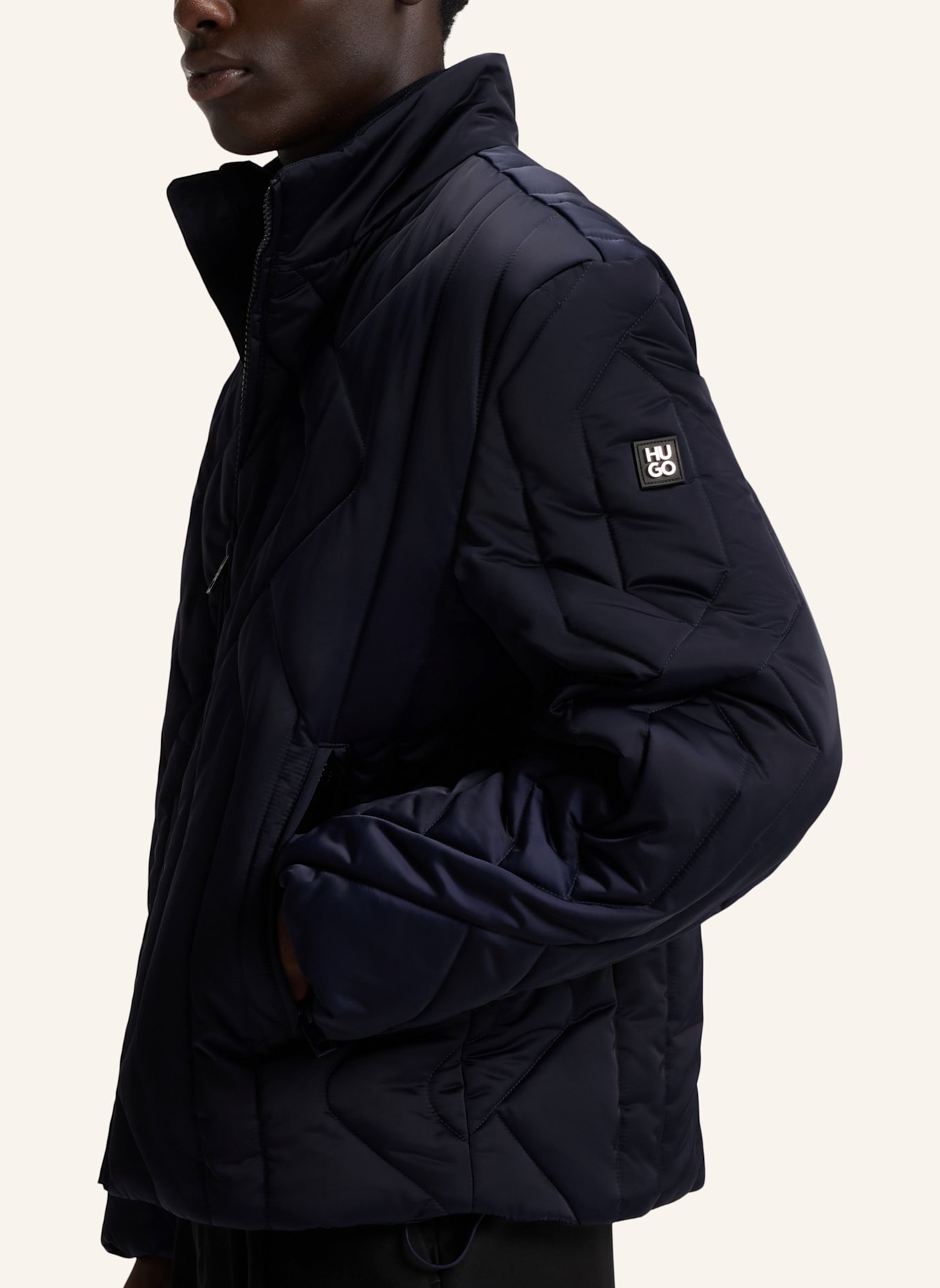 HUGO Casual Jacke BARINO2541 Regular Fit: DUNKELBLAU