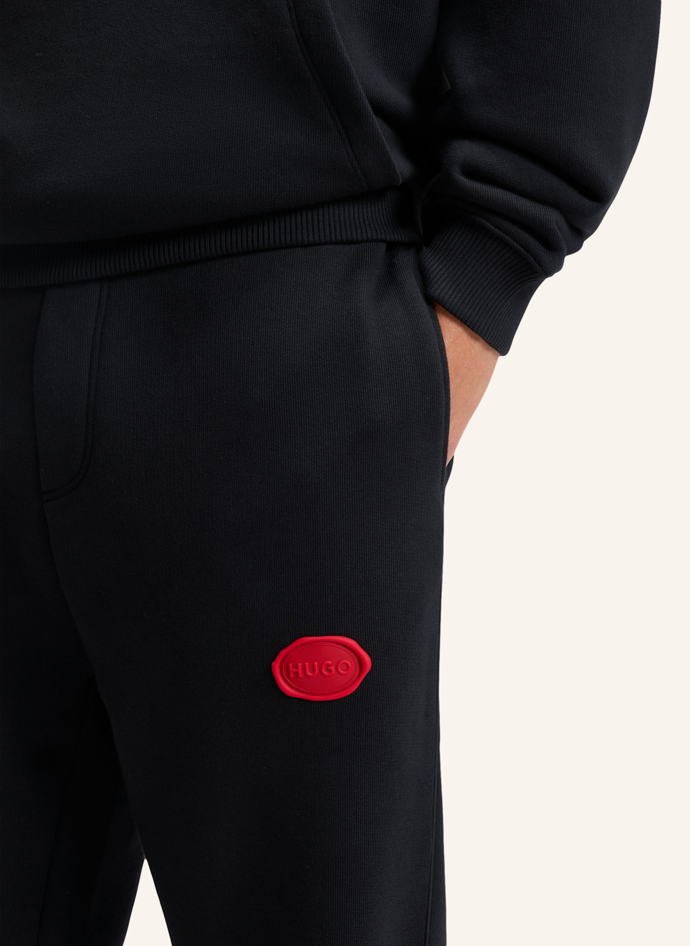 HUGO Casual Hose DILVANOS Relaxed Fit: SCHWARZ