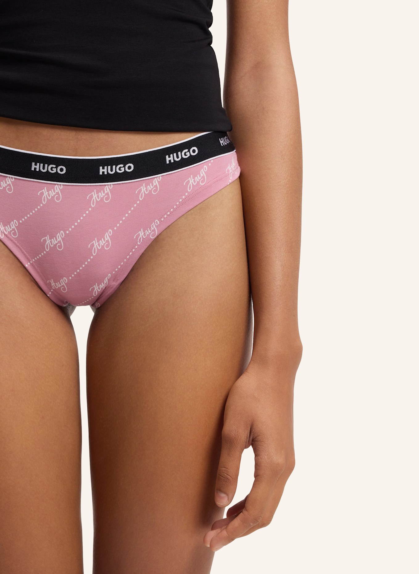 HUGO Slip TRIPLET THONG DESIGN: PINK