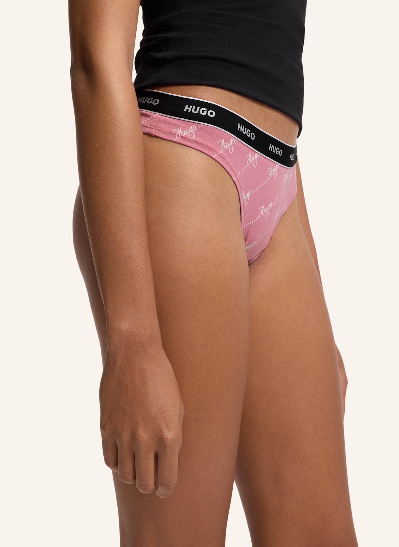 HUGO Slip TRIPLET THONG DESIGN: PINK