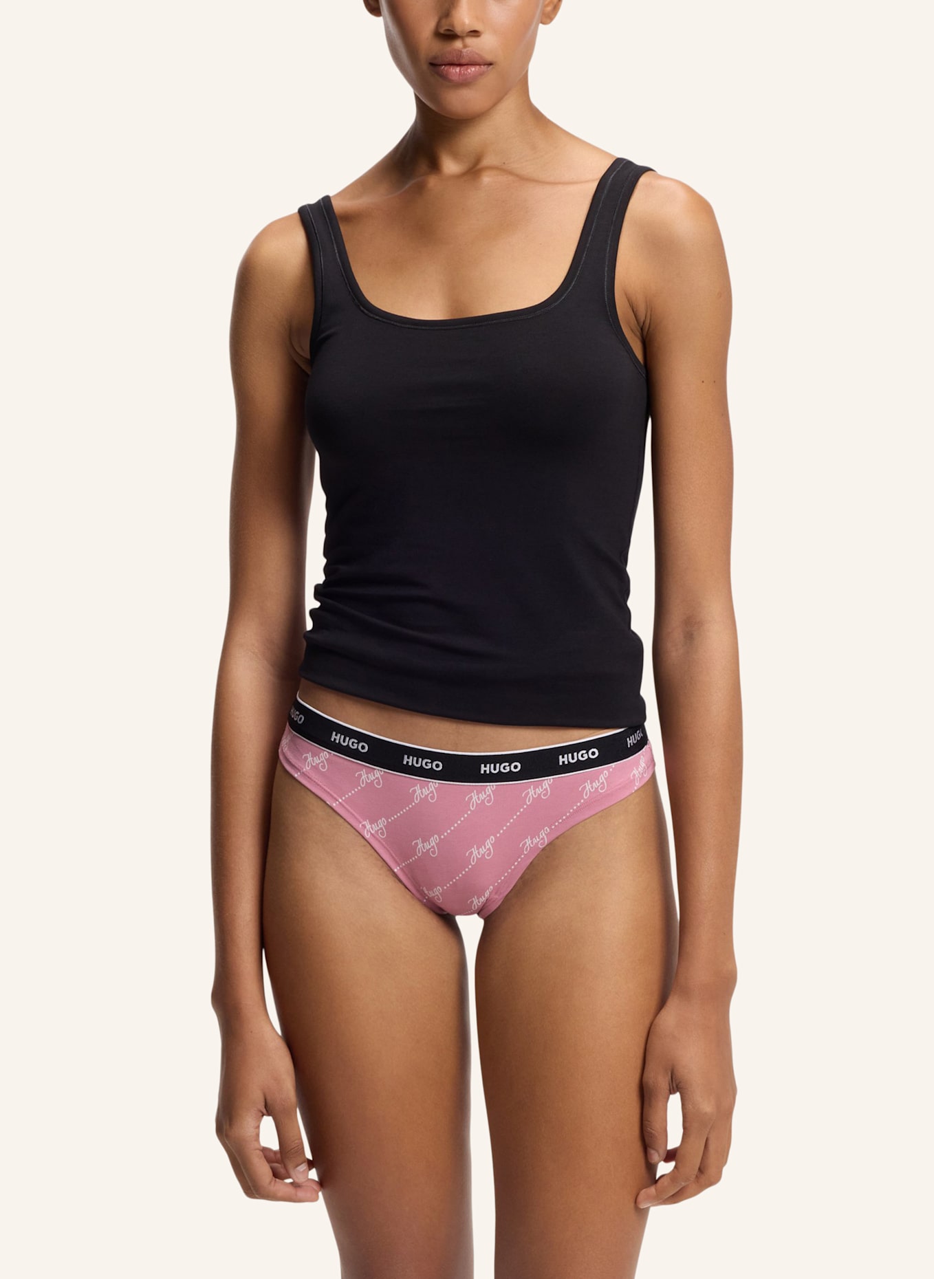 HUGO Slip TRIPLET THONG DESIGN: PINK