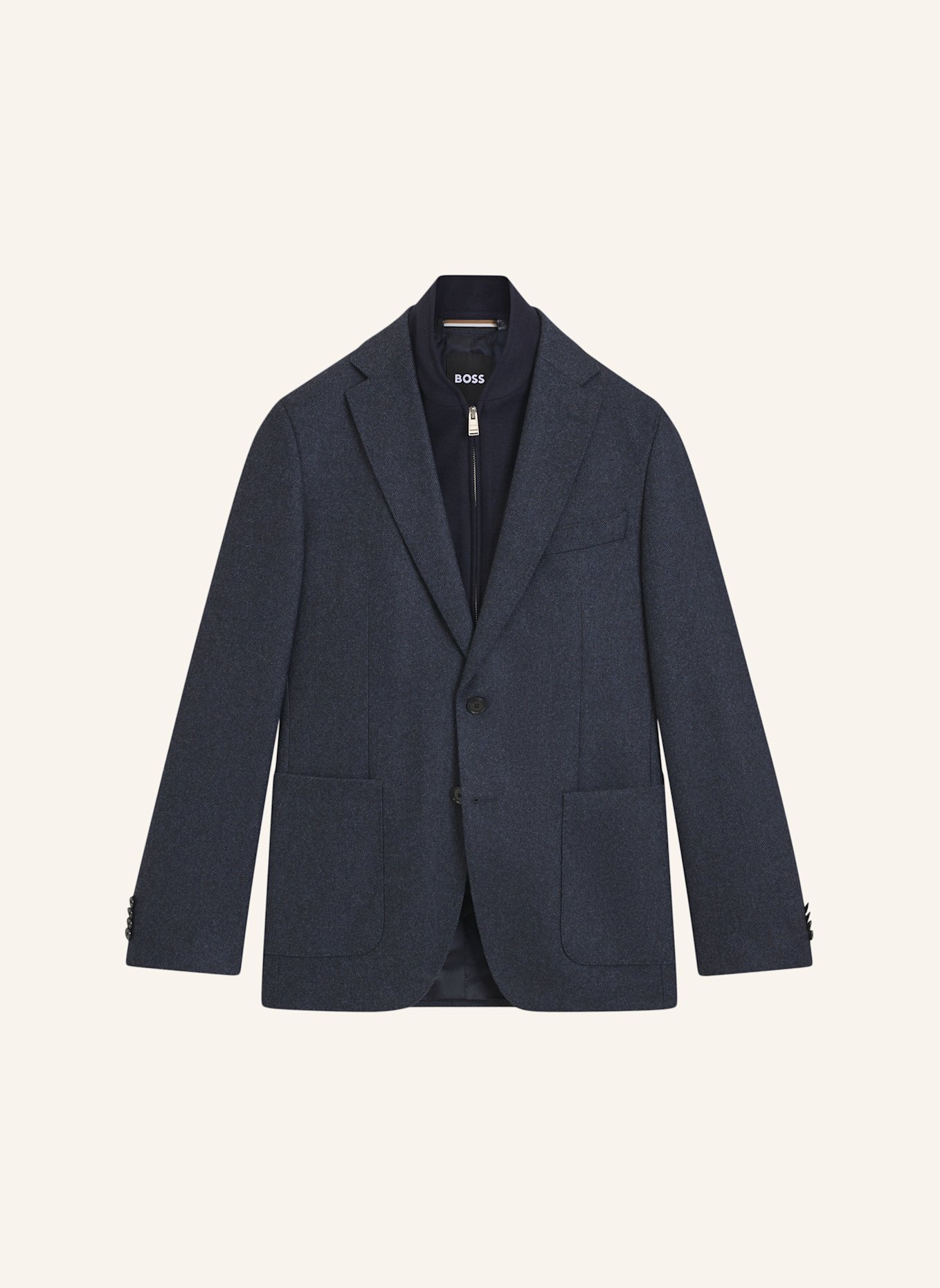 BOSS Blazer H-HUTSON-BIB-254 Slim Fit: DUNKELBLAU