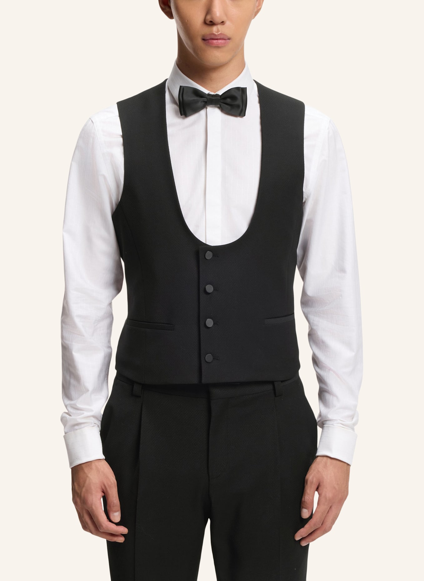 HUGO Business Anzug HENRY-GETLIN254EV1X Slim Fit: SCHWARZ