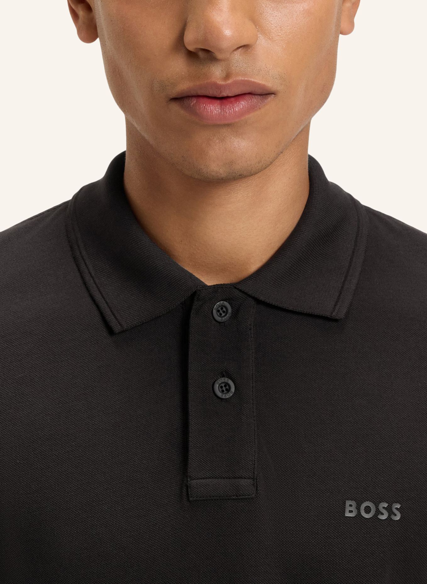 BOSS Piqué-Poloshirt PRIME: SCHWARZ