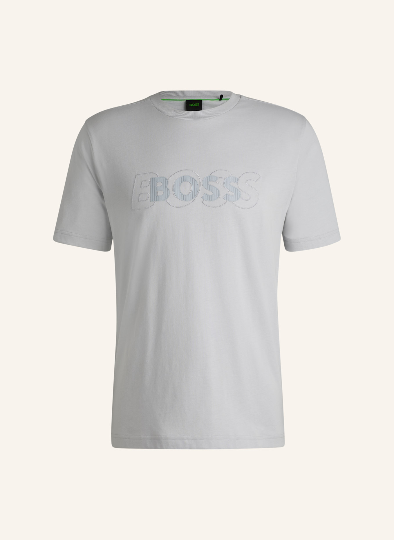BOSS T-Shirt TEE DROPNEEDLE Regular Fit: HELLGRAU