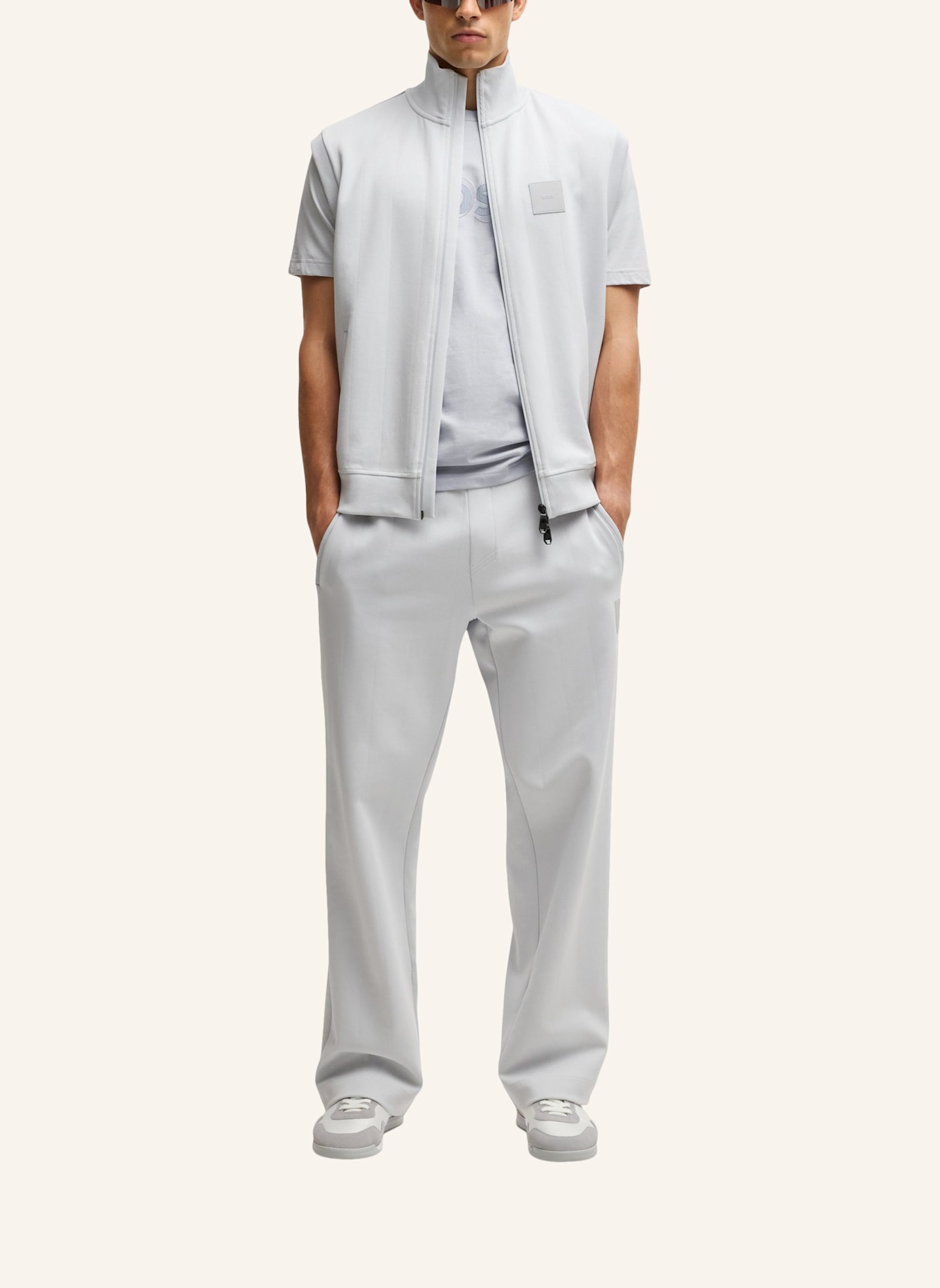 BOSS T-Shirt TEE DROPNEEDLE Regular Fit: HELLGRAU