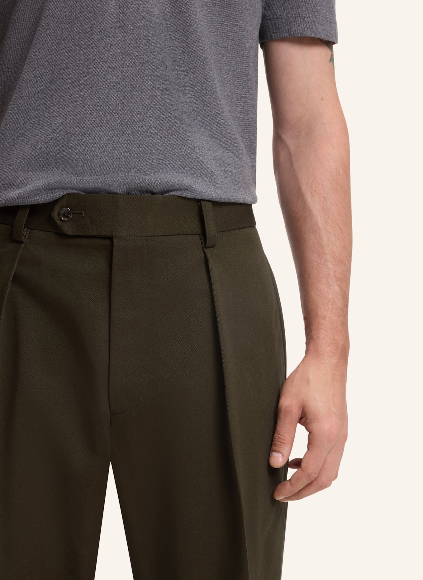 BOSS Business Hose TROUSERS-252_DB Relaxed Fit: GRÜN