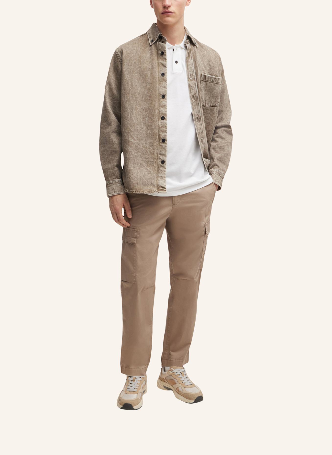 BOSS Piqué-Poloshirt PRIME: WEISS