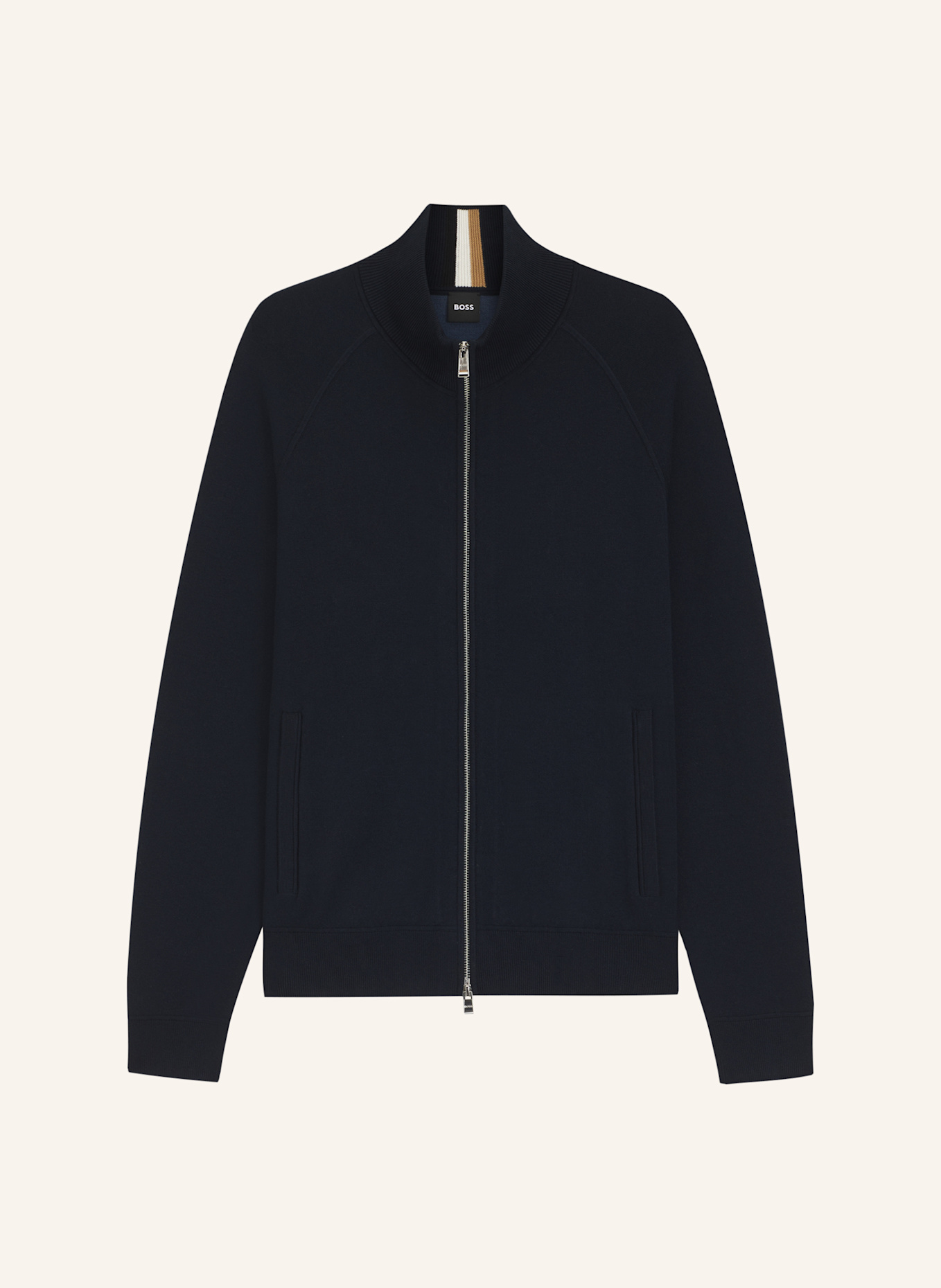 BOSS Strickjacke H-IDINO Regular Fit: DUNKELBLAU