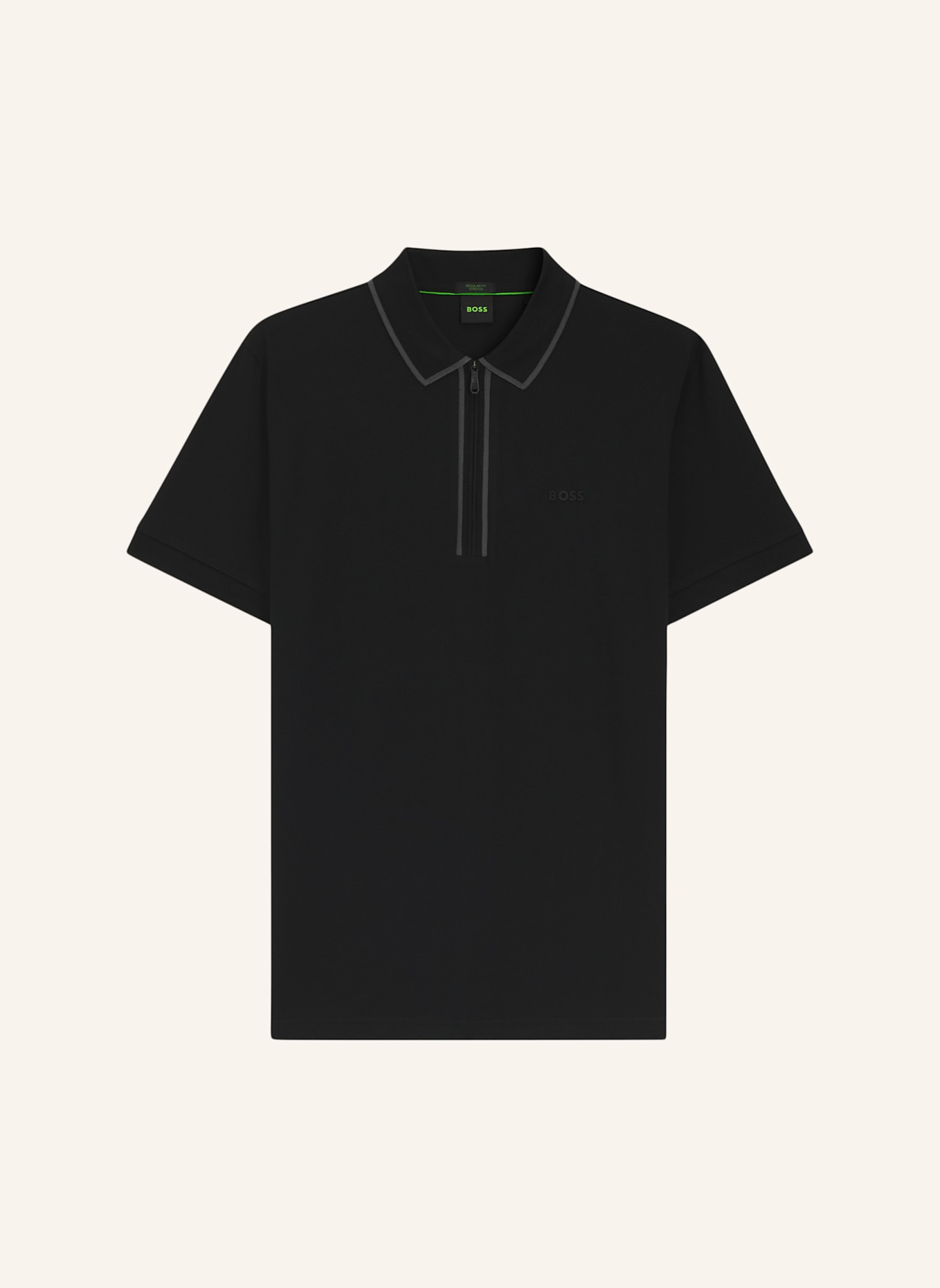 BOSS Poloshirt PHILIX TAPE Regular Fit: SCHWARZ