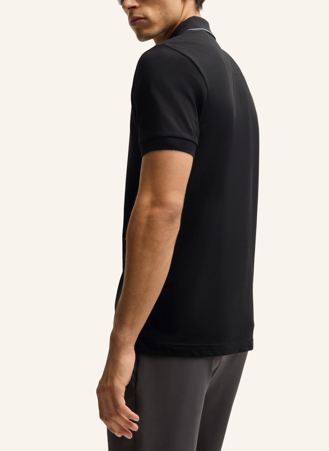 BOSS Poloshirt PHILIX TAPE Regular Fit: SCHWARZ