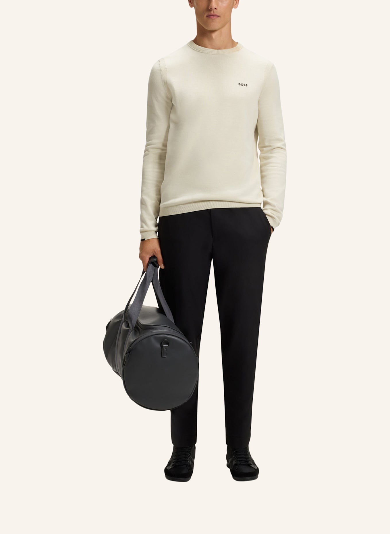 BOSS Pullover K_EVER-X CN Regular Fit: WEISS