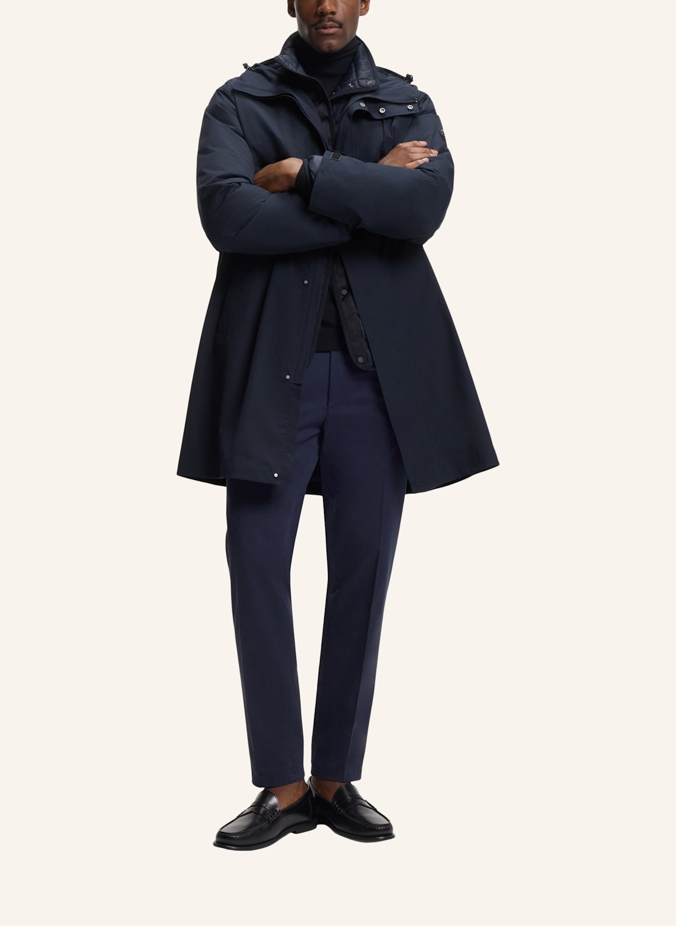 BOSS Casual Jacke P-CIATO-GORETEX Regular Fit: DUNKELBLAU