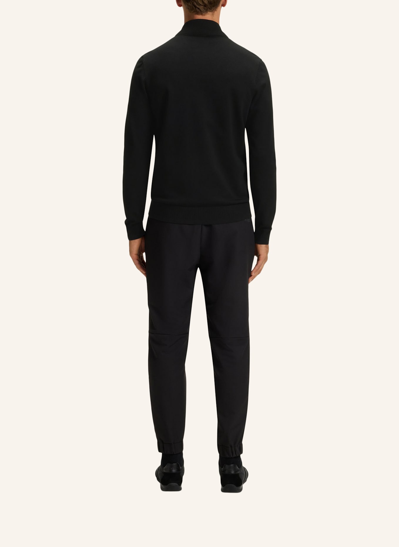 BOSS Strickjacke KN_LEAGUE FZ Regular Fit: SCHWARZ