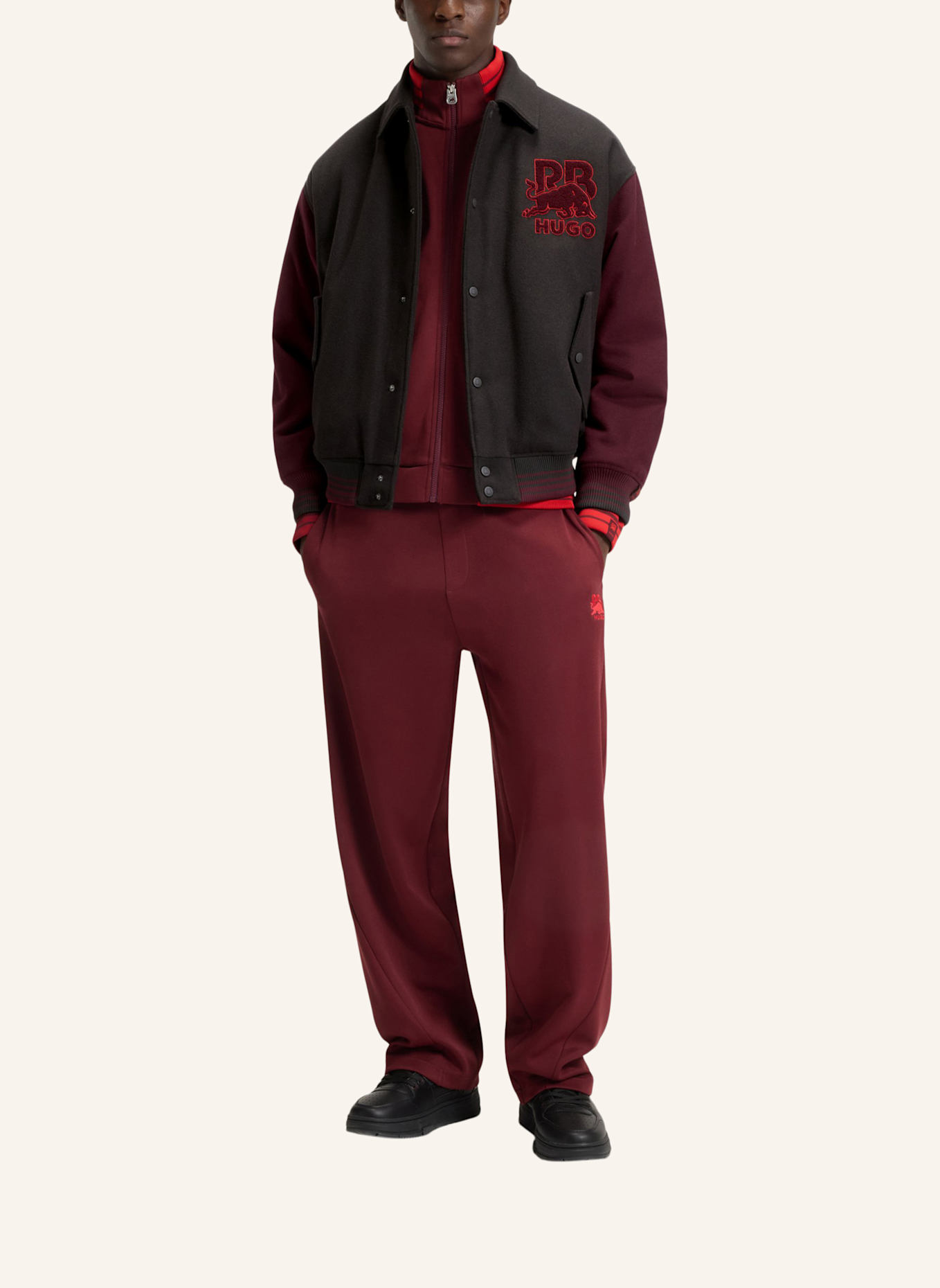 HUGO Casual Jacke BLAINE_RB Regular Fit: DUNKELBRAUN