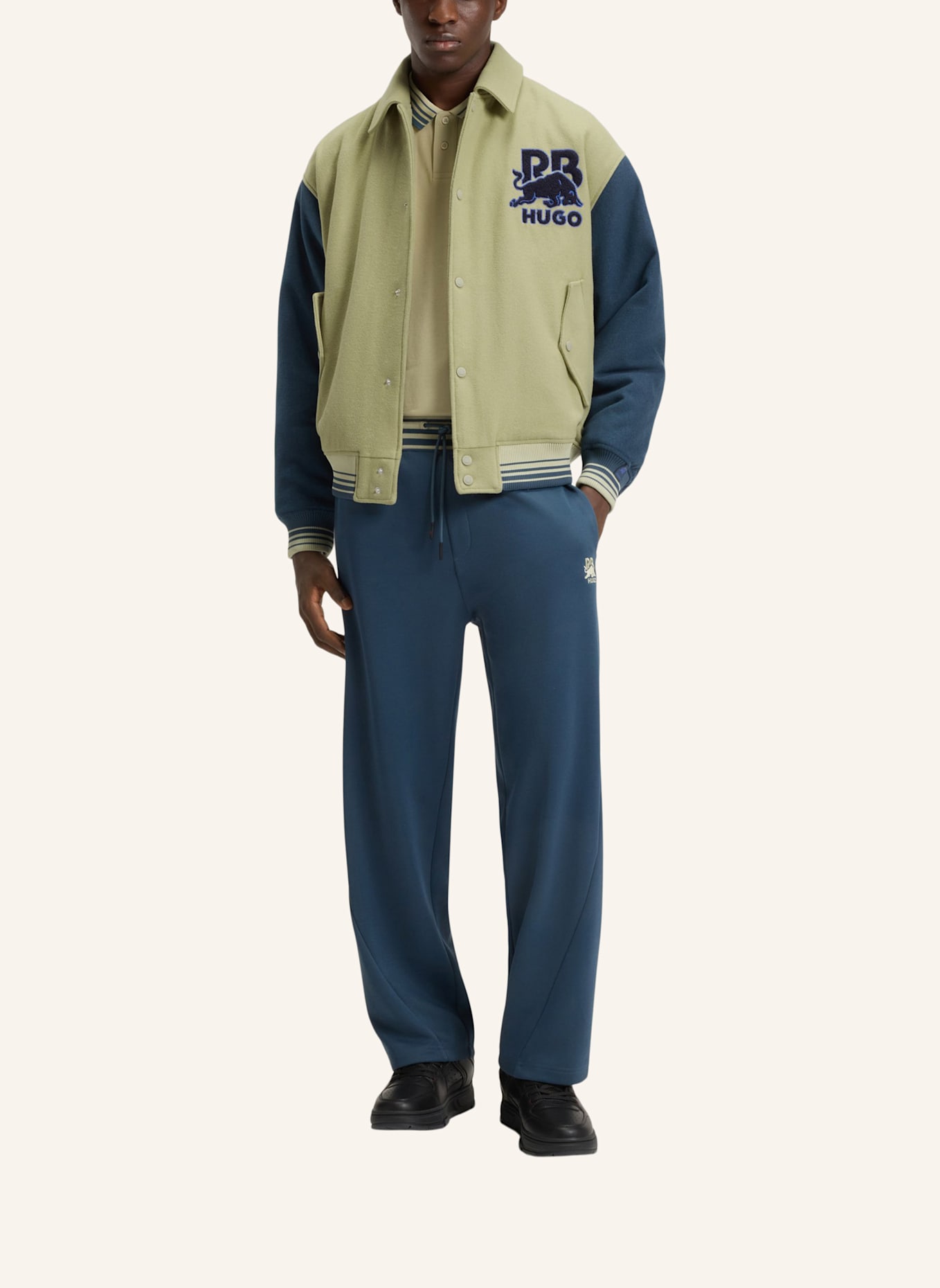 HUGO Casual Jacke BLAINE_RB Regular Fit: BEIGE