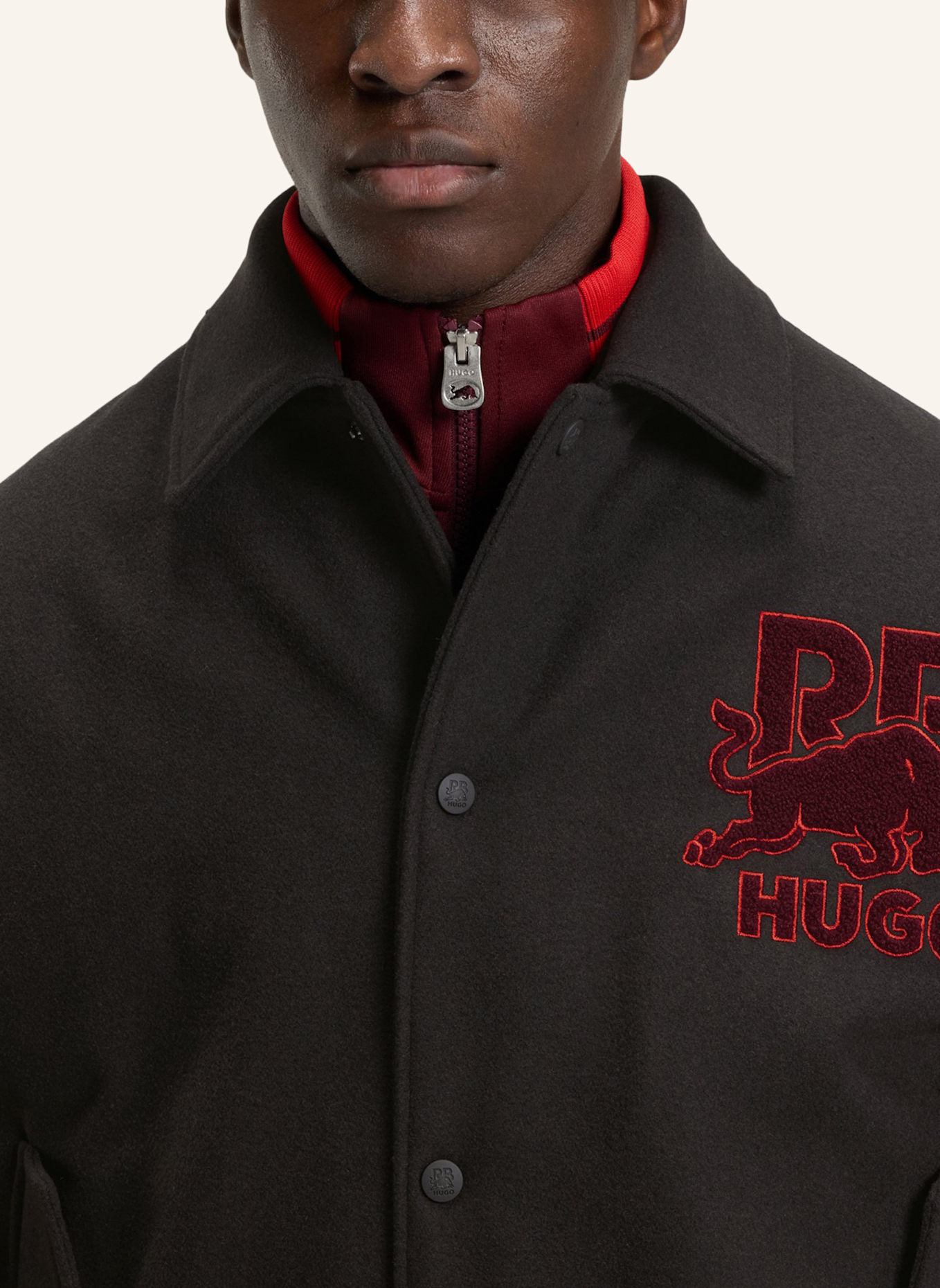 HUGO Casual Jacke BLAINE_RB Regular Fit: DUNKELBRAUN