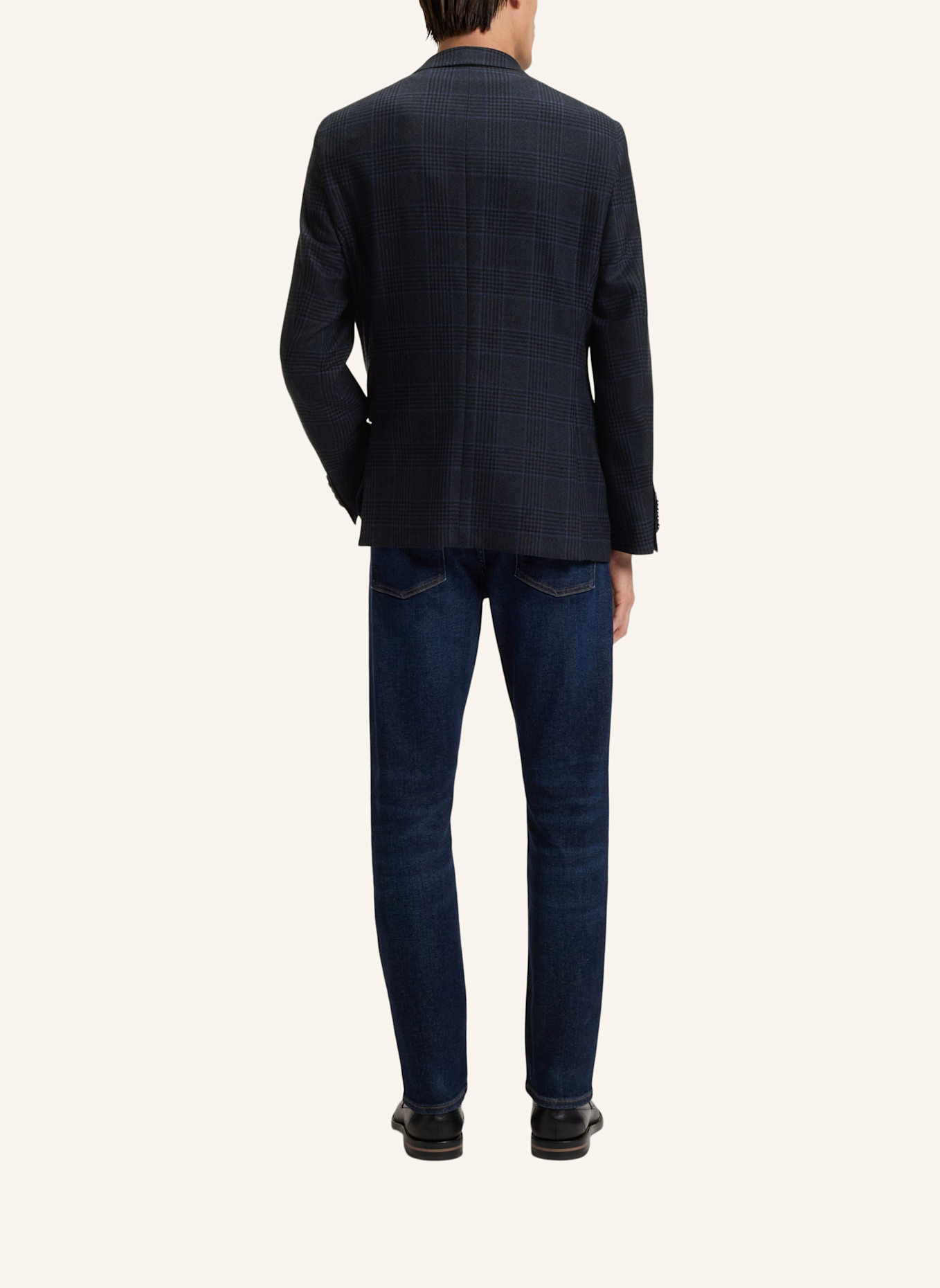 BOSS Blazer L-JEFF-FP-253 Regular Fit: DUNKELBLAU
