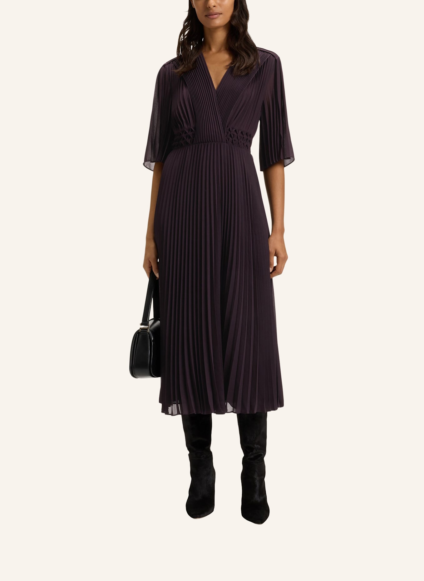 BOSS Business Kleid DAILEY Regular Fit: DUNKELLILA