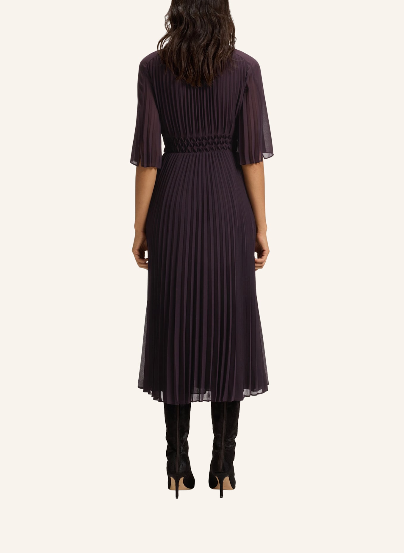 BOSS Business Kleid DAILEY Regular Fit: DUNKELLILA