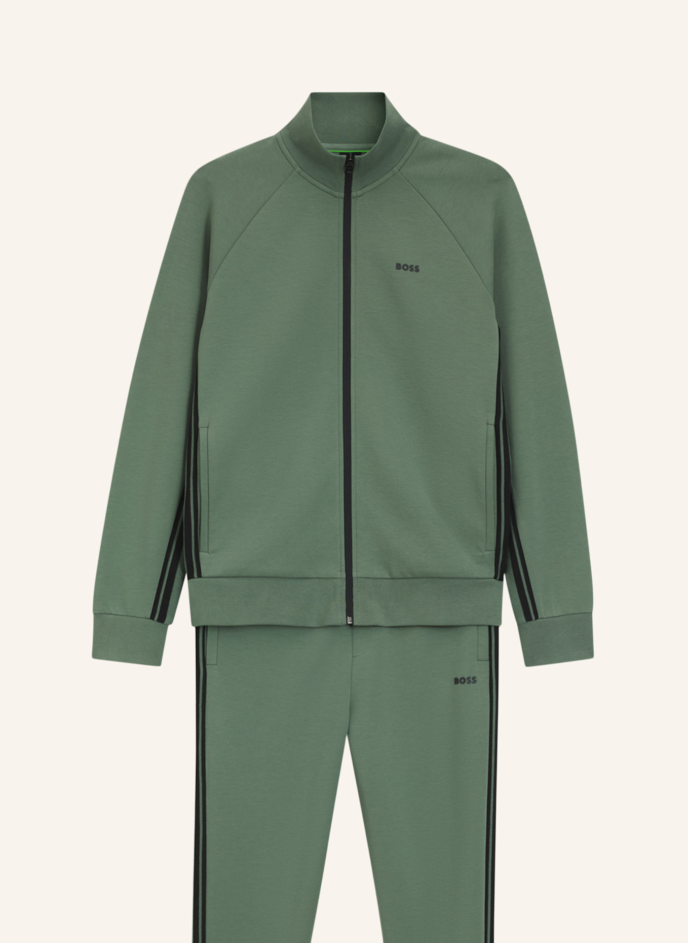 BOSS Sweatshirt TRACKSUIT SET Regular Fit: GRÜN