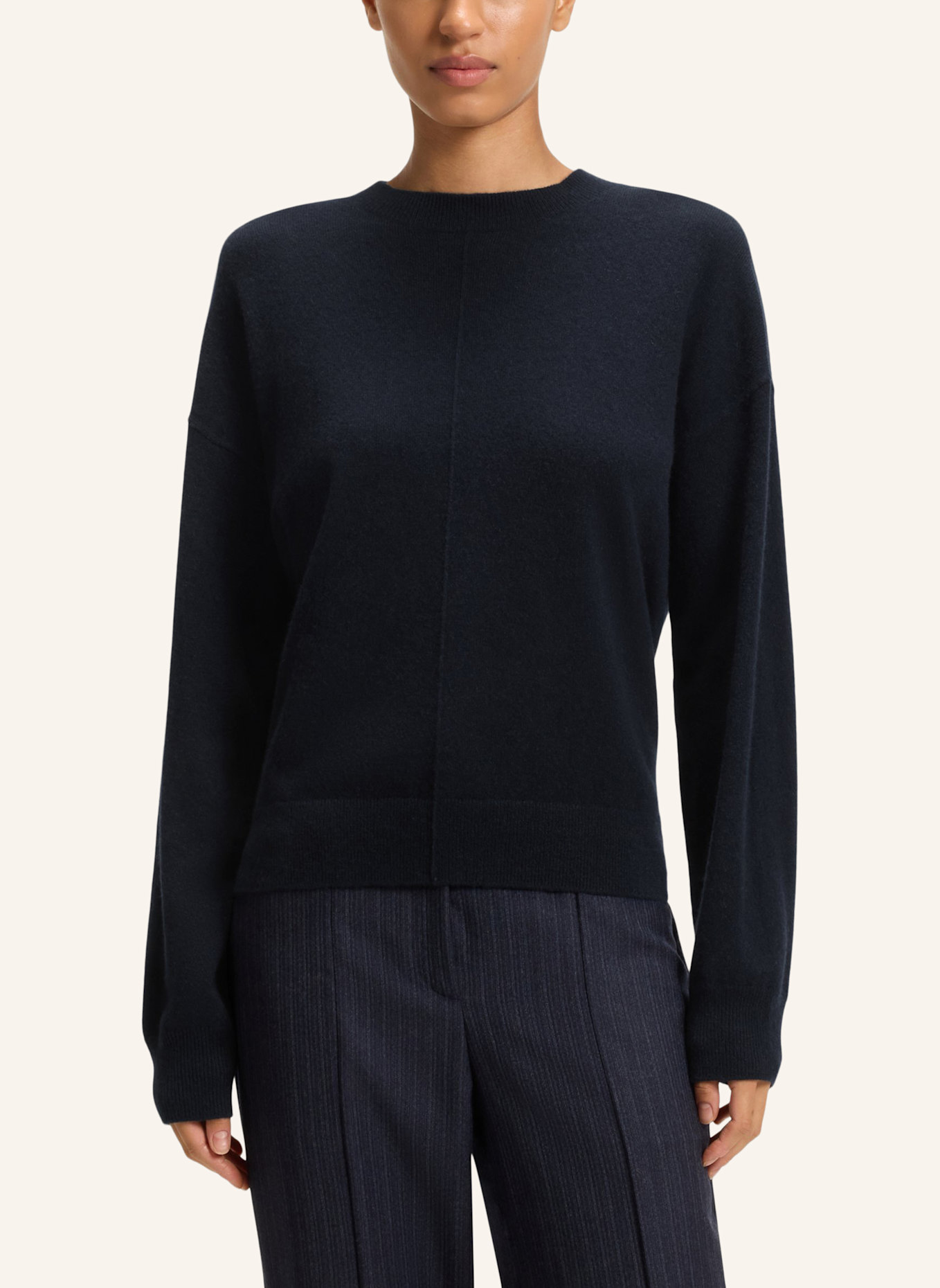 BOSS Cashmere-Pullover FASCONA: DUNKELBLAU