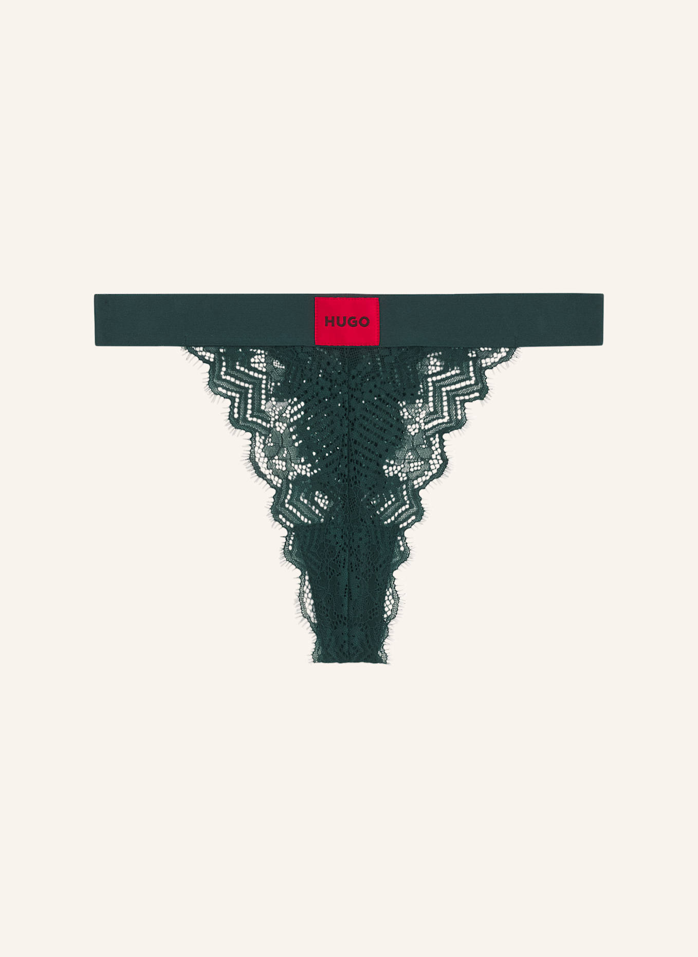 HUGO Slip STRING RL LACE: DUNKELGRÜN