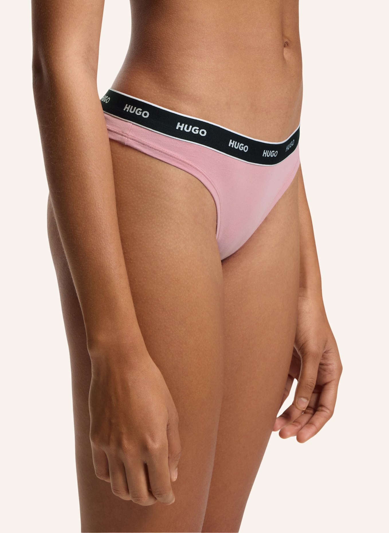 HUGO Slip TRIPLET THONG STRIPE: WEISS