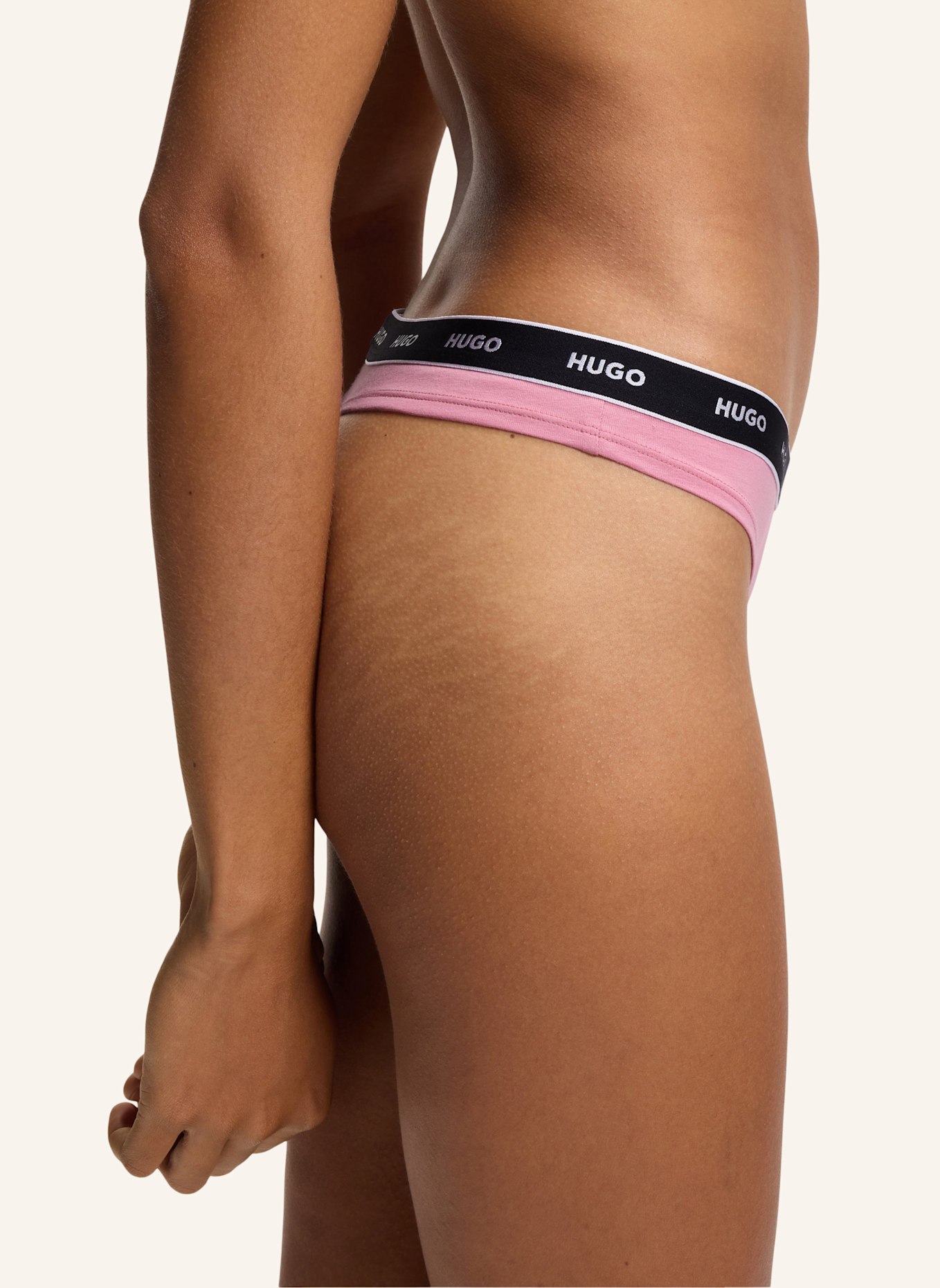 HUGO Slip TRIPLET THONG STRIPE: WEISS