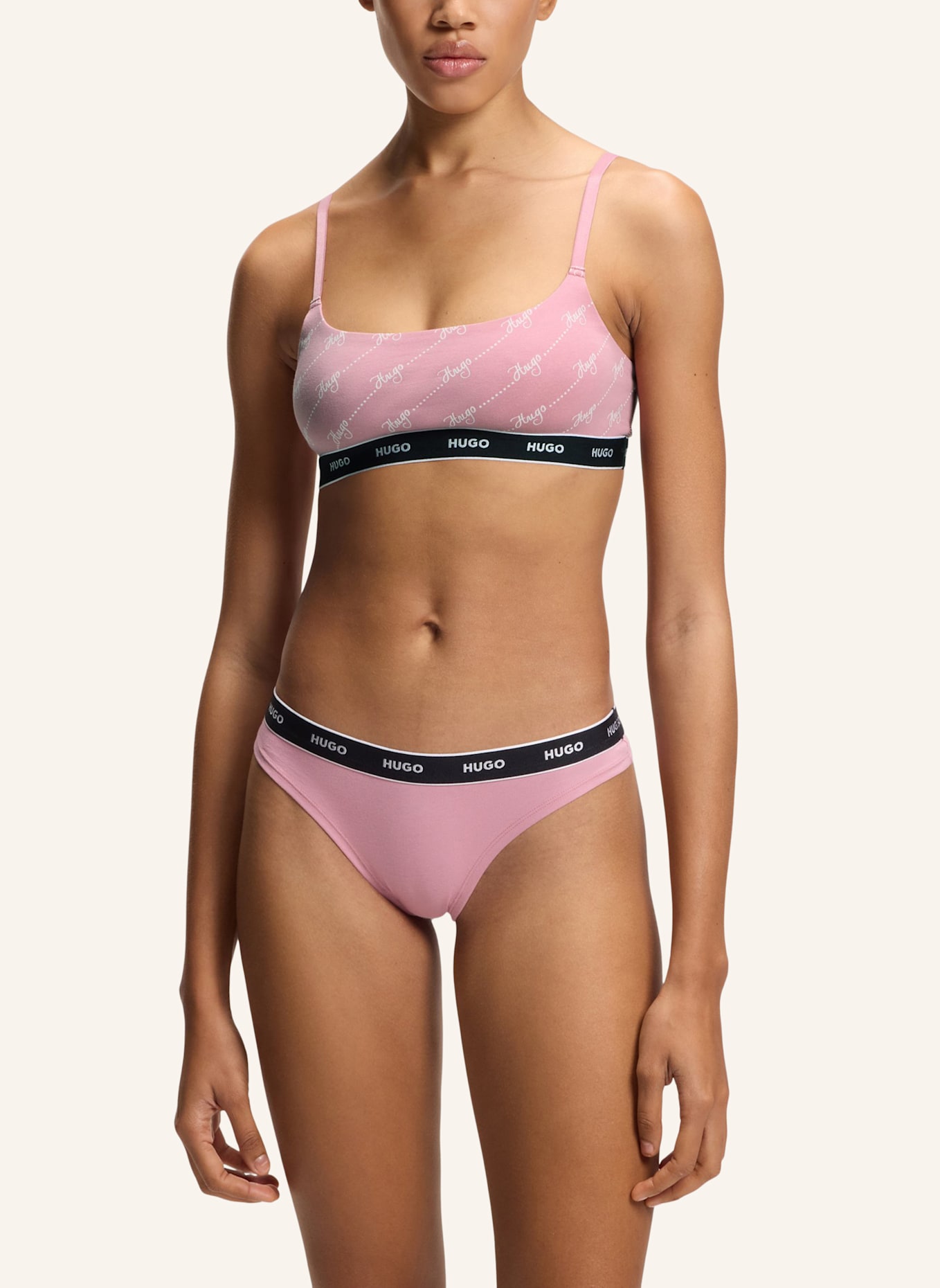 HUGO Slip TRIPLET THONG STRIPE: WEISS