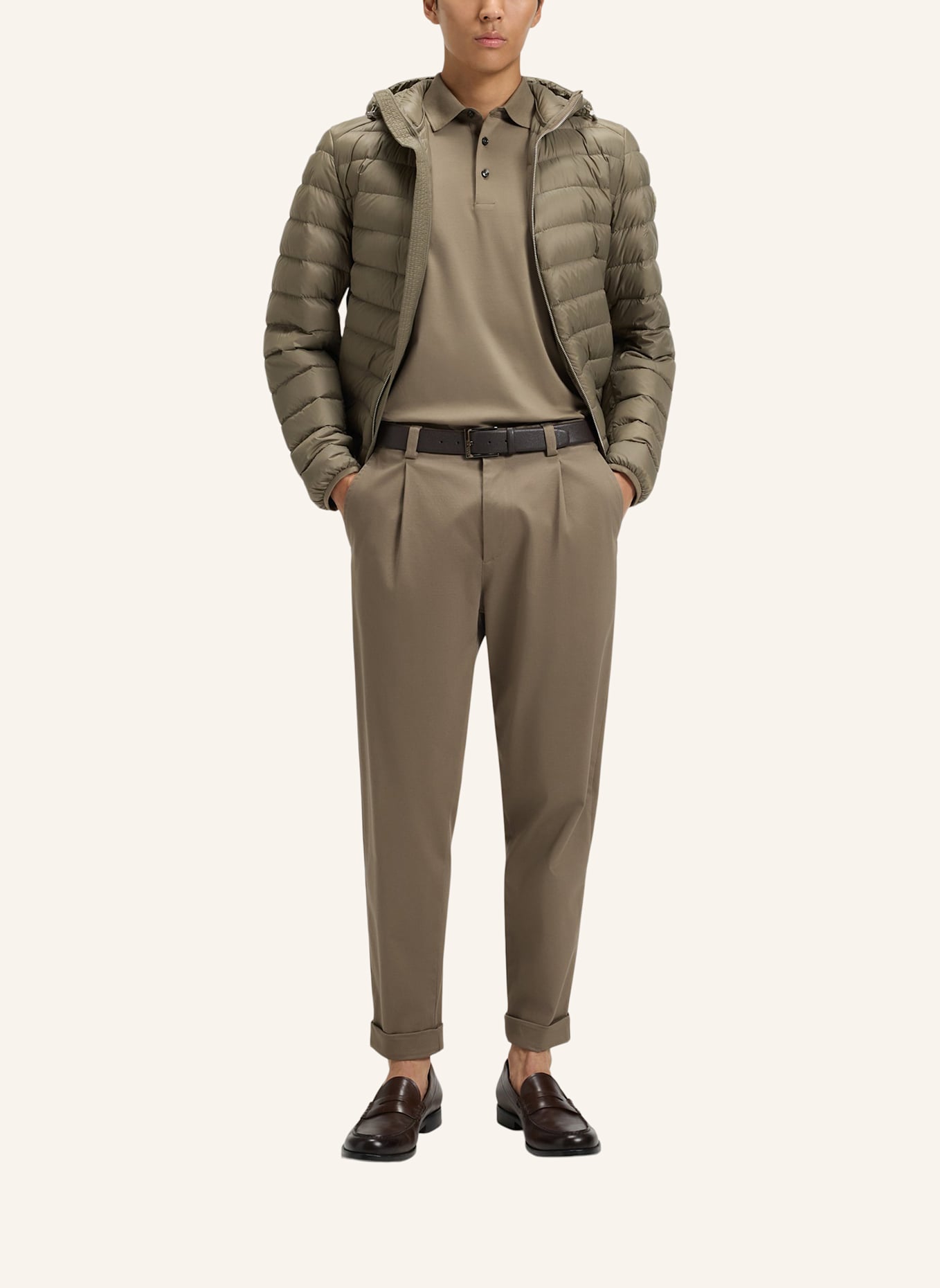 BOSS Jersey-Poloshirt PARRIS: BRAUN