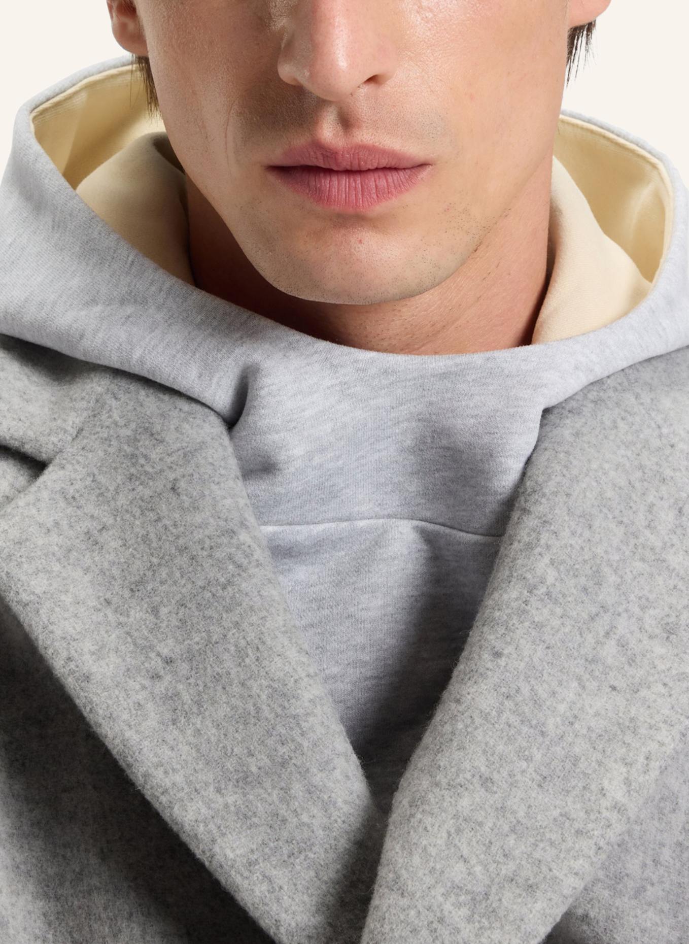 BOSS Klassischer Mantel C-CALE-FLAPS-254 Relaxed Fit: GRAU