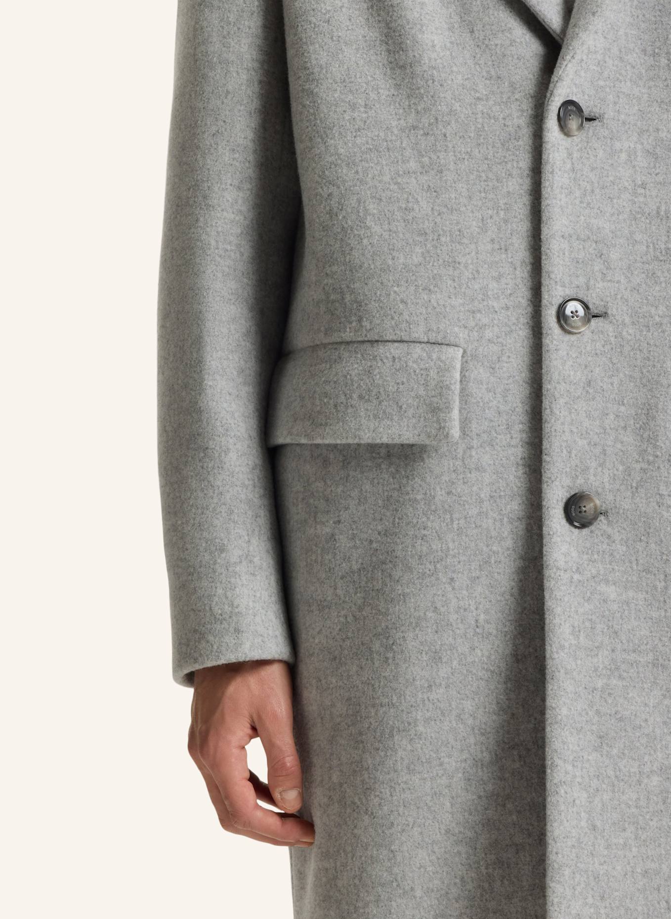 BOSS Klassischer Mantel C-CALE-FLAPS-254 Relaxed Fit: GRAU