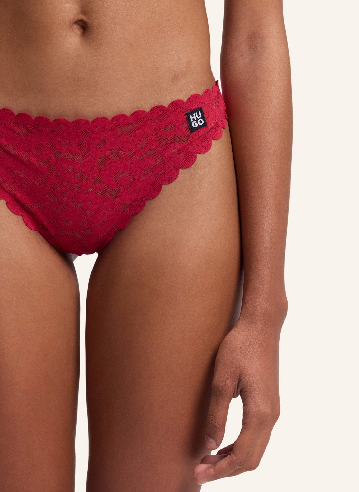 HUGO Slip THONG LEO LACE: ROT