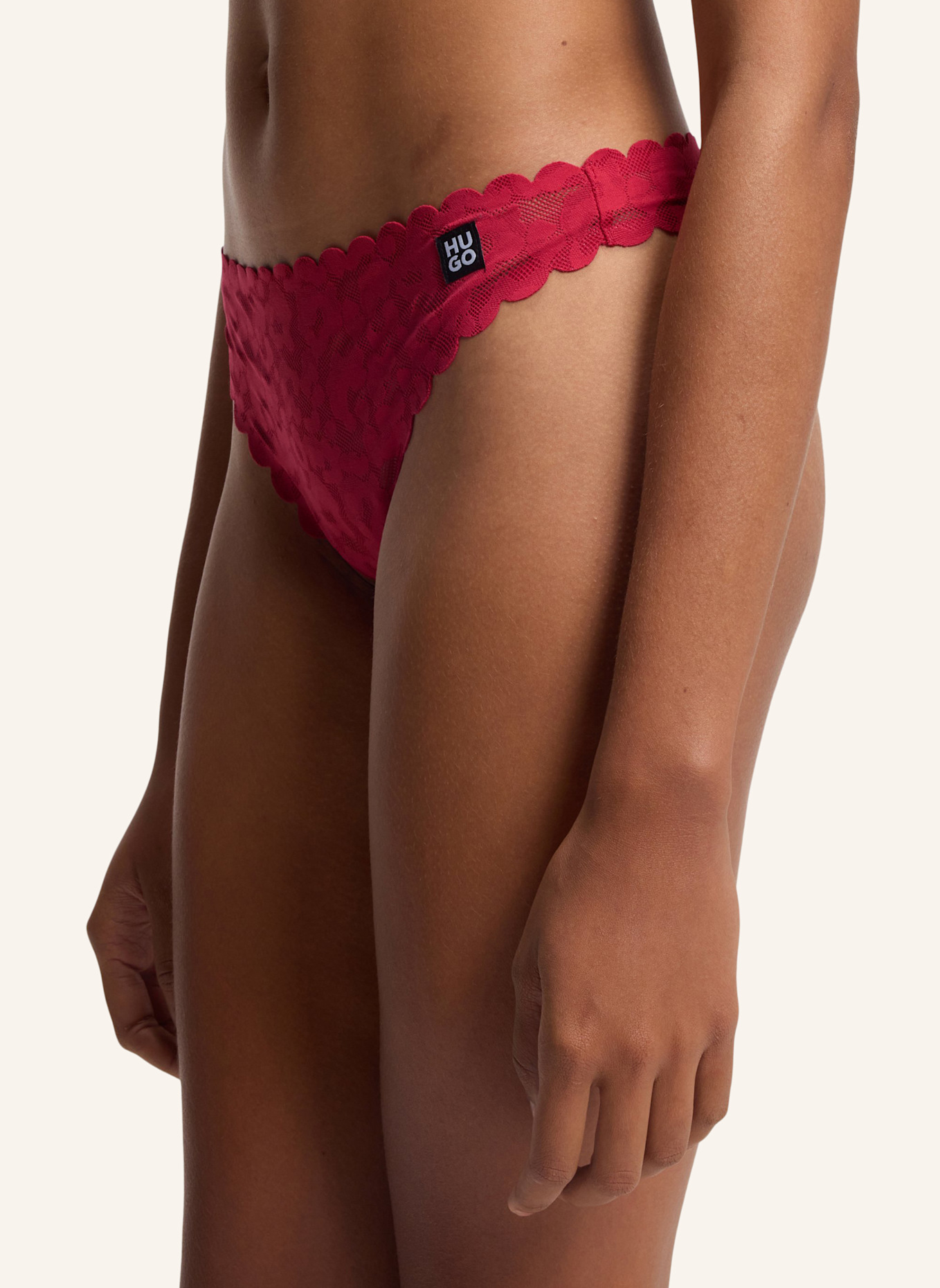 HUGO Slip THONG LEO LACE: ROT
