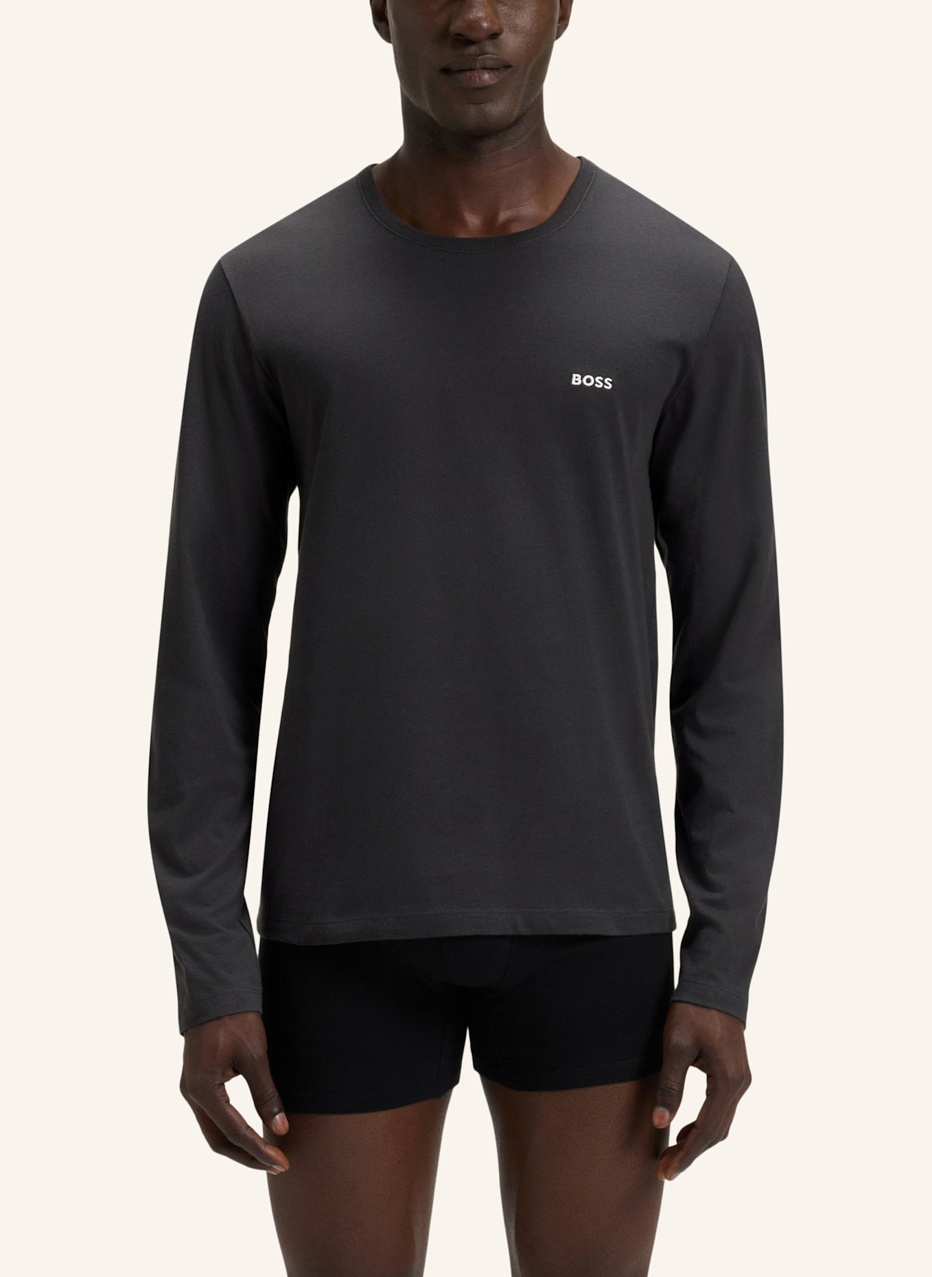 BOSS 3er-Pack Longsleeves: WEISS