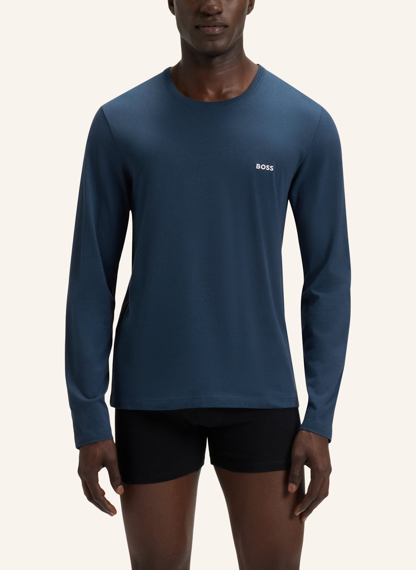 BOSS 3er-Pack Longsleeves: WEISS